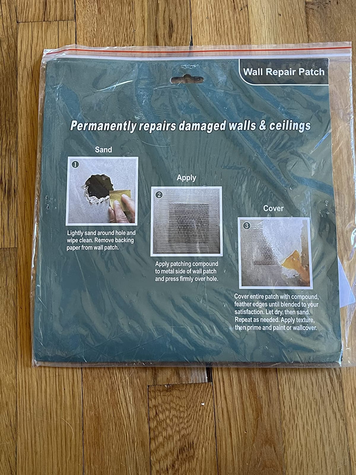 Drywall Repair Kit 20 Pack Aluminum Wall Repair Patch Kit, 2/4/6/8 inch Fiber Mesh Over Galvanized Plate, Dry Wall Hole Repair Patch Metal Patch with Extended Self-Adhesive Mesh (20 Pcs) customer photo 1
