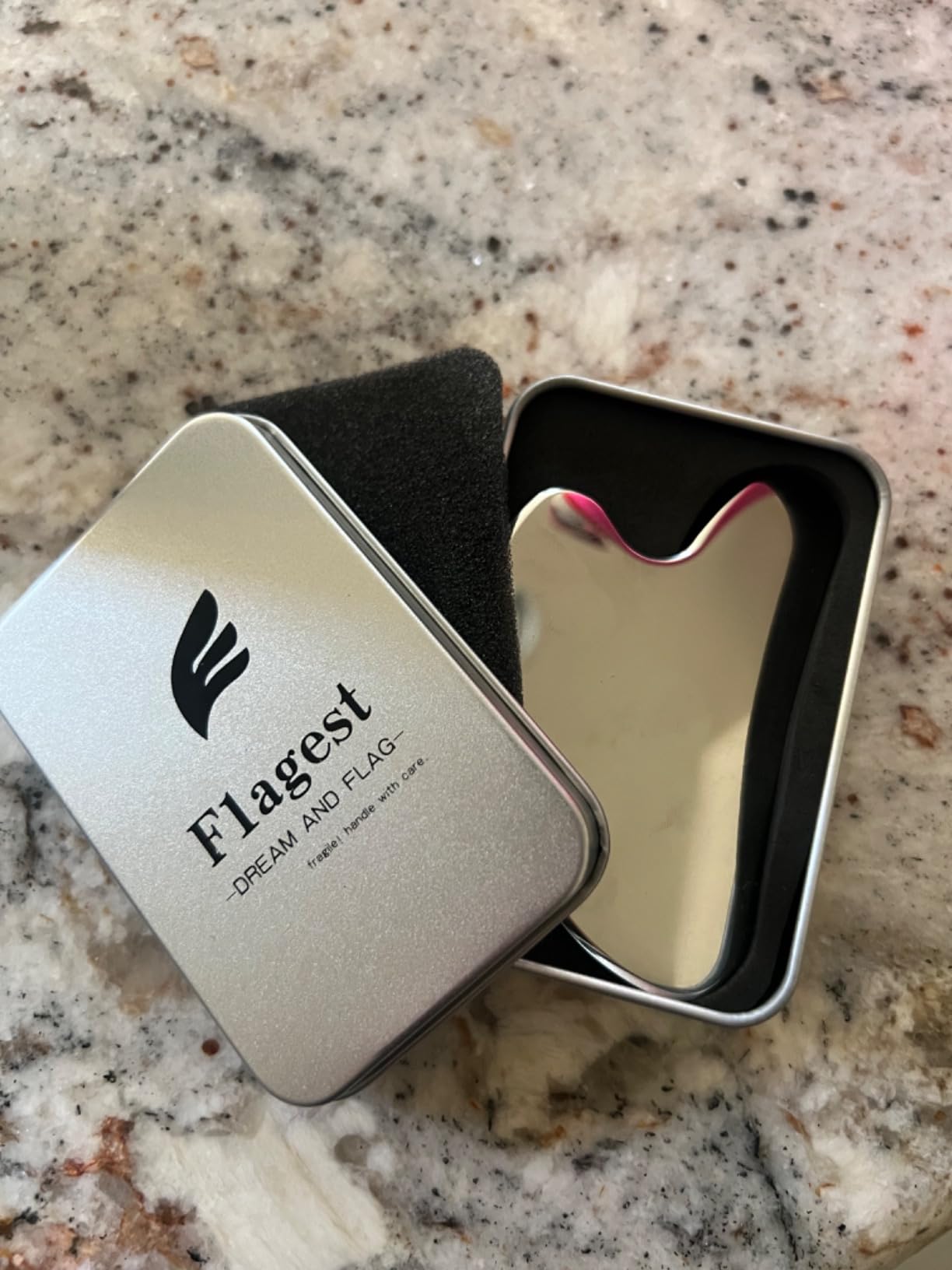 Flagest Rose Quartz Gua Sha Facial Tool, 100% Genuine Guasha Stone customer photo 1