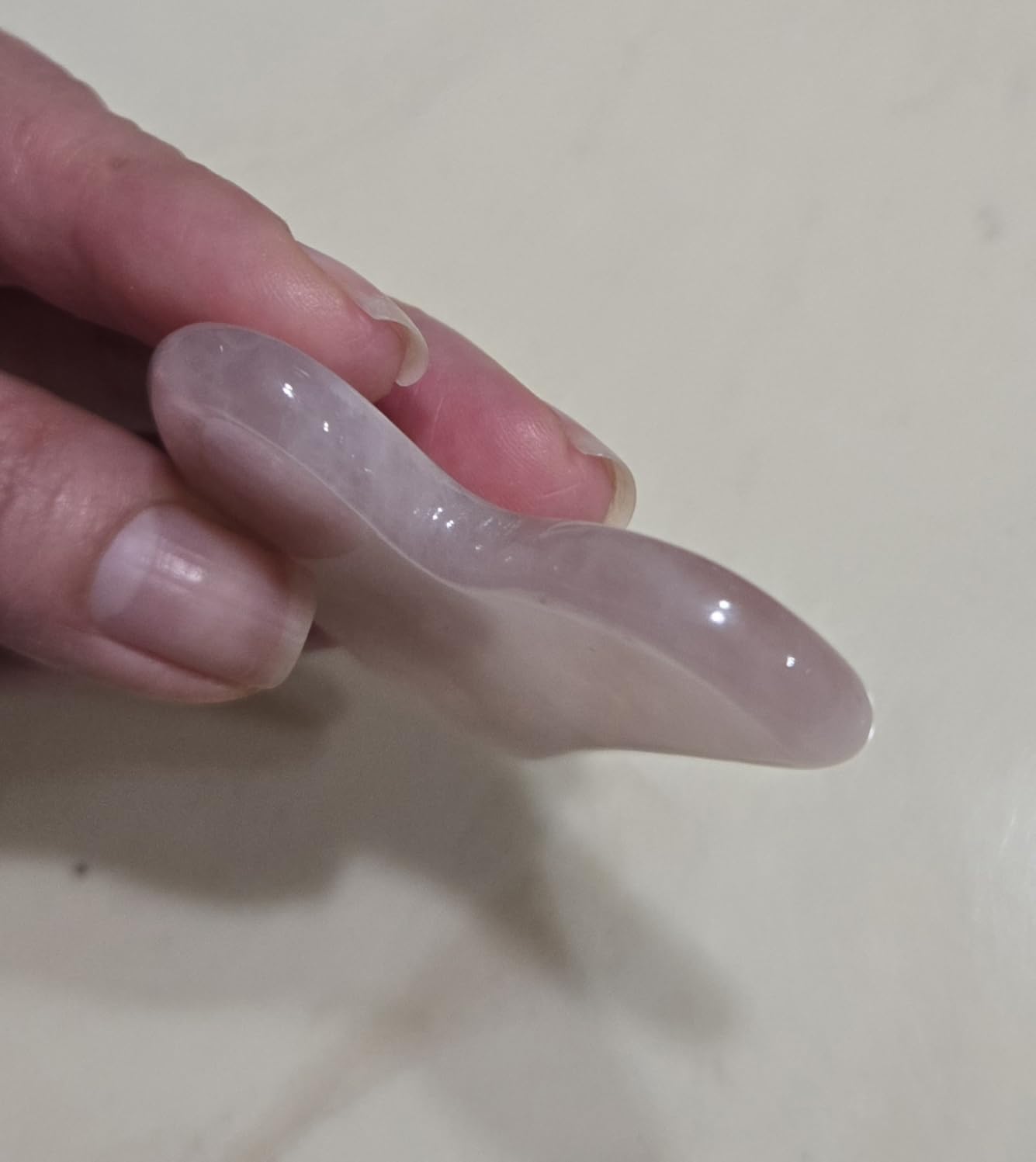 Flagest Rose Quartz Gua Sha Facial Tool, 100% Genuine Guasha Stone customer photo 2