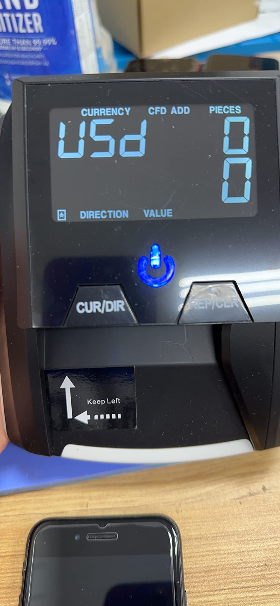DETECK DT10C Portable Counterfeit Bill Detector Machine, Automatic 4-Way Direction USD & EUR Value Counting, Counterfeit Money Detector UV/IR/MG for Small Businesses (Battery Included) customer photo 2