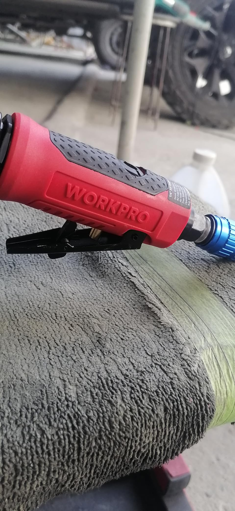 WORKPRO Pneumatic Straight Die Grinder, 25000 RPM, 1/4