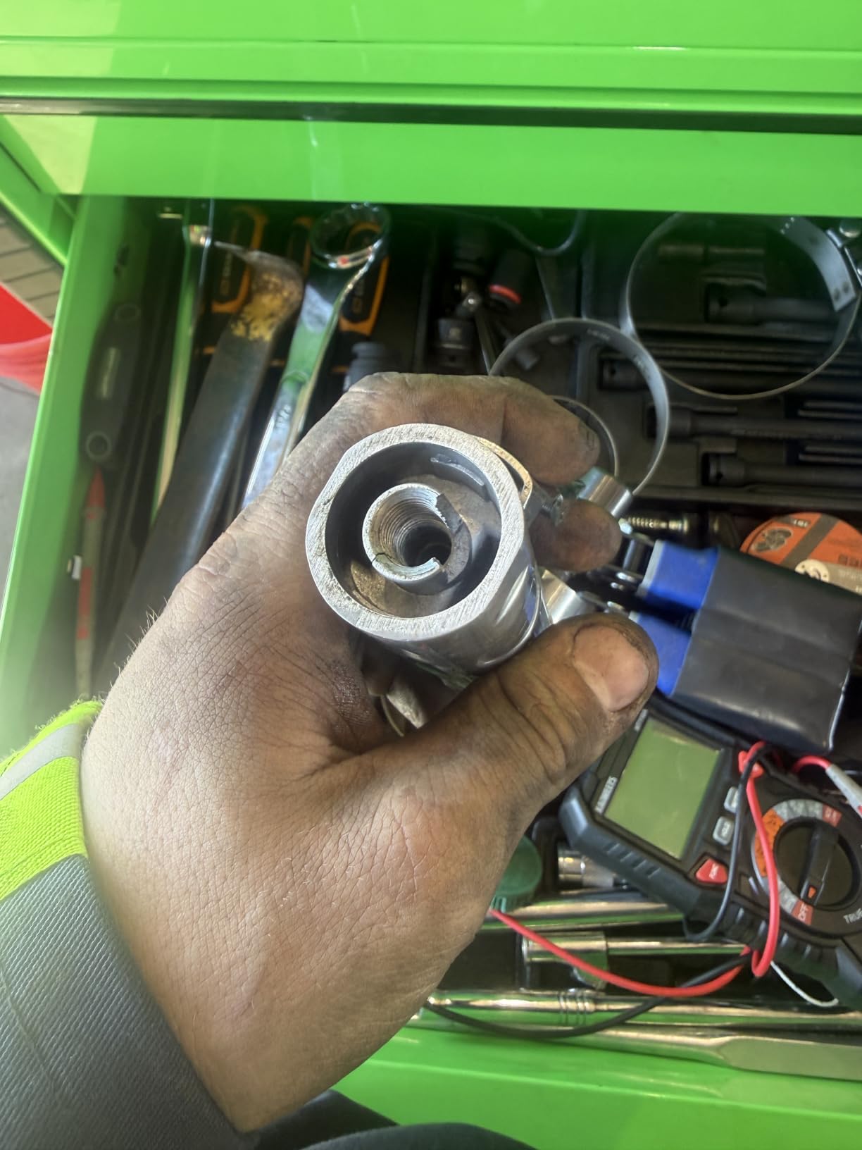 1/4 inch angle air die grinder with 22 pcs 2-inch quick change sanding discs, polished color angle pneumatic die grinder, air die grinder kit customer photo 2