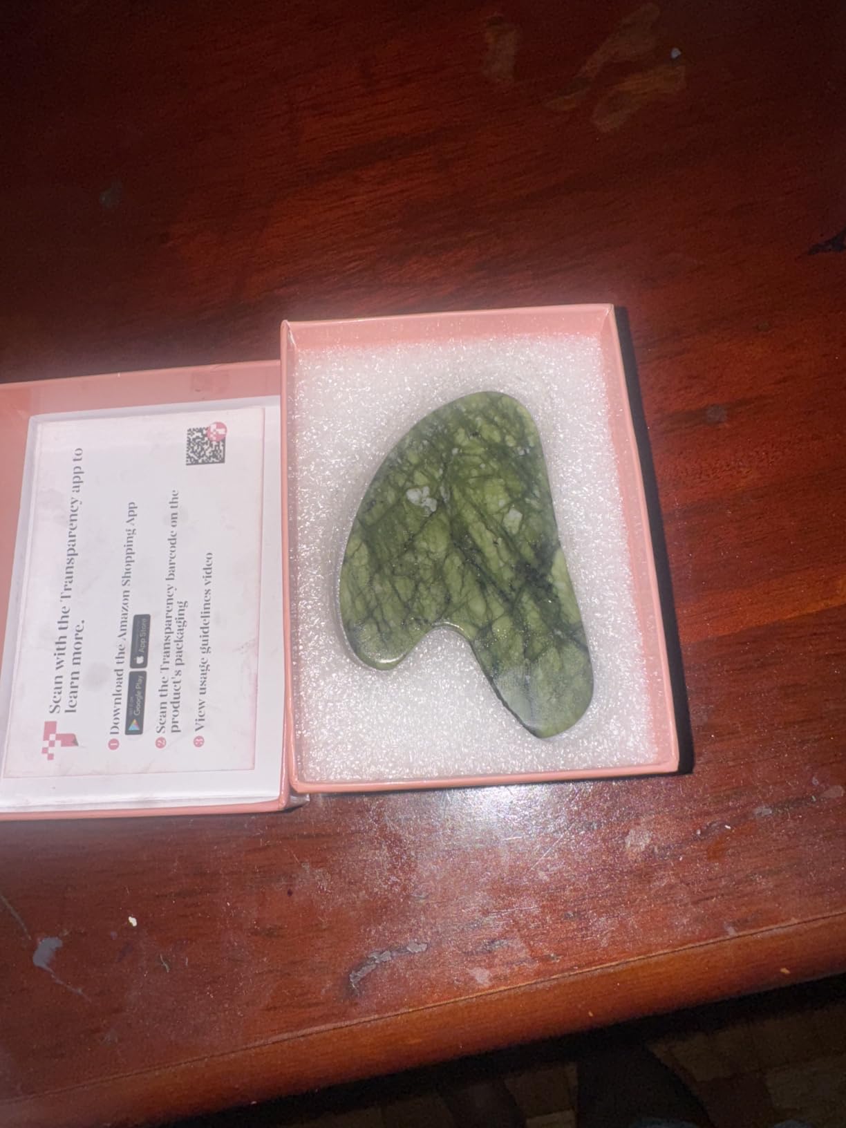 BAIMEI IcyMe Natural Jade Gua Sha Facial Tool-Green customer photo 2