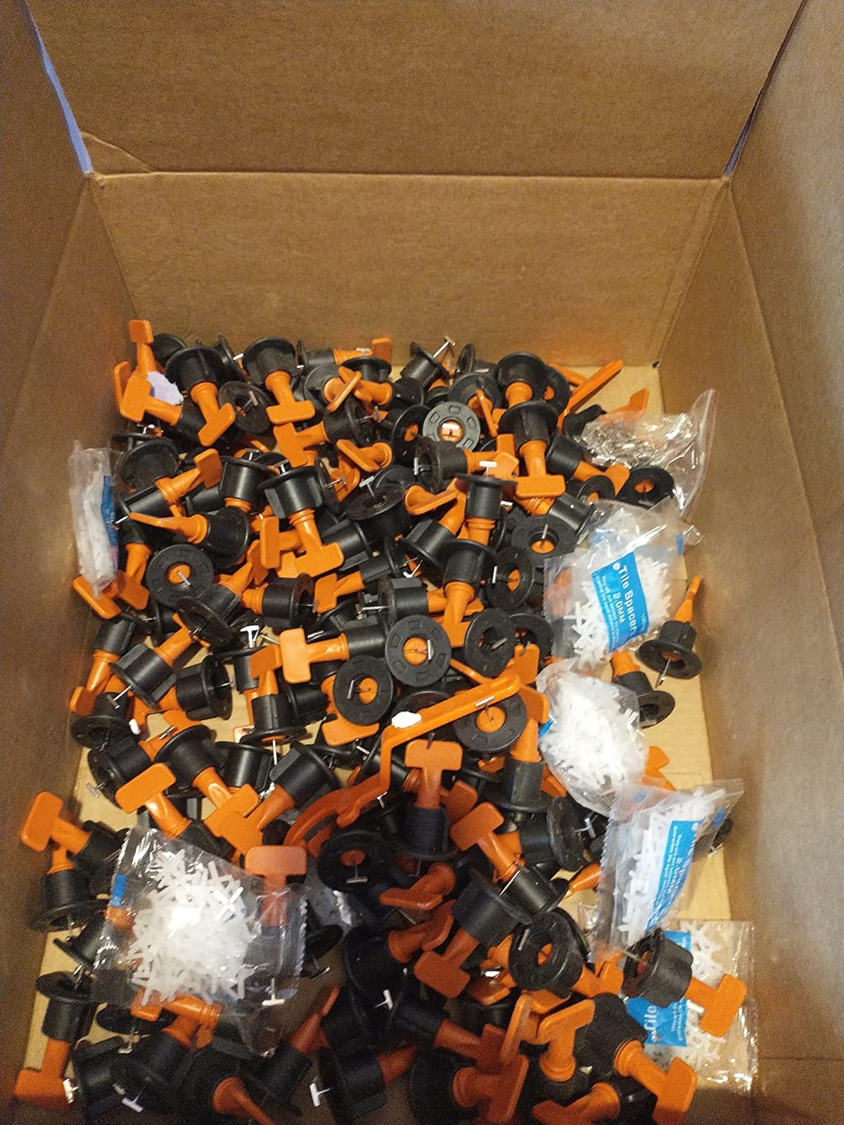 Tile Leveling System Kit,200pcs Reusable Tile Leveler Spacers+1000pcs 1/12