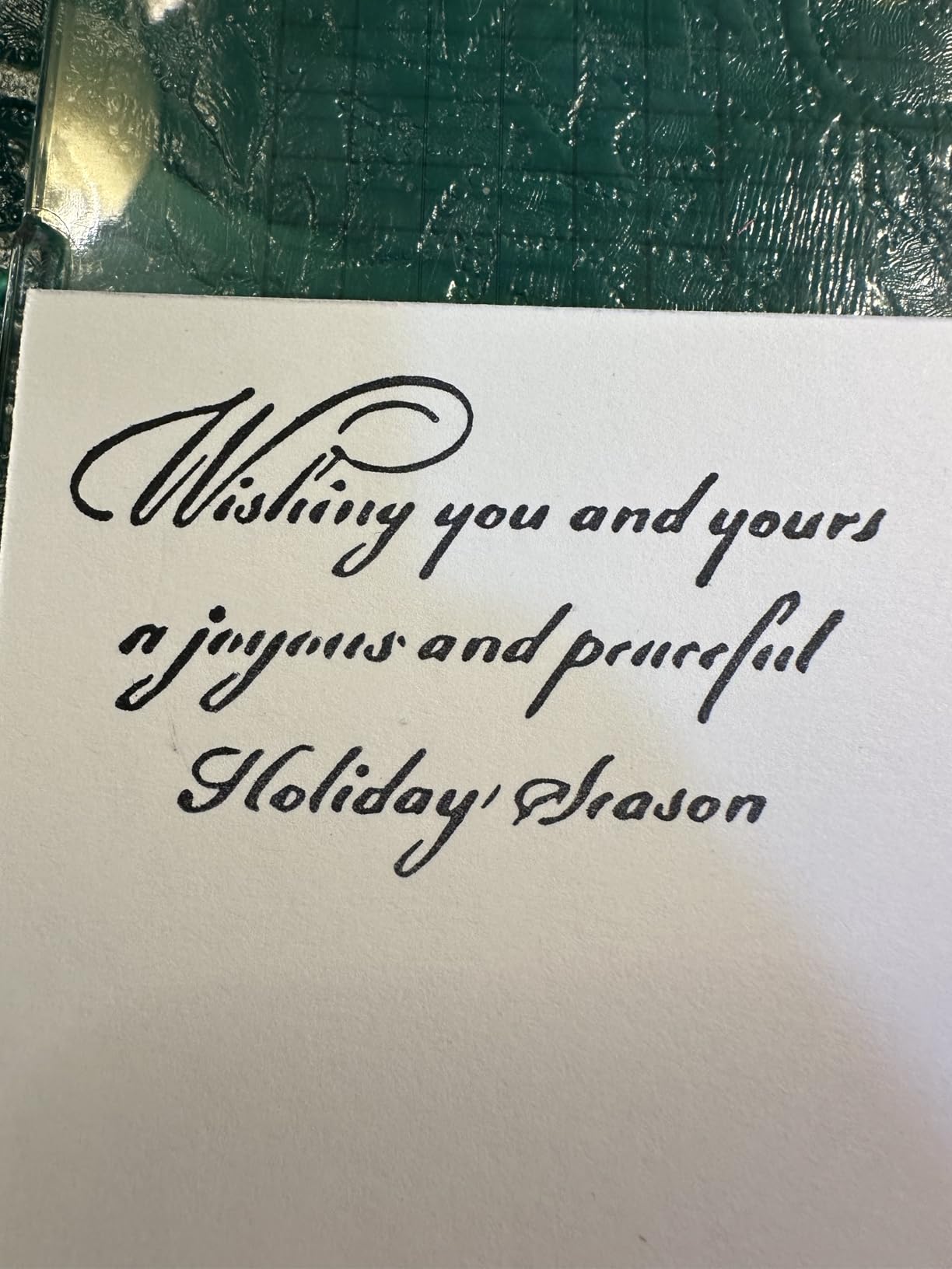 Iridescent Merry Christmas Blessing Words Clear Stamps for Card Making Decoration DIY Scrapbooking, Graceful Handwriting Tree Album Decorative Silicon Stamp Crafts customer photo 2