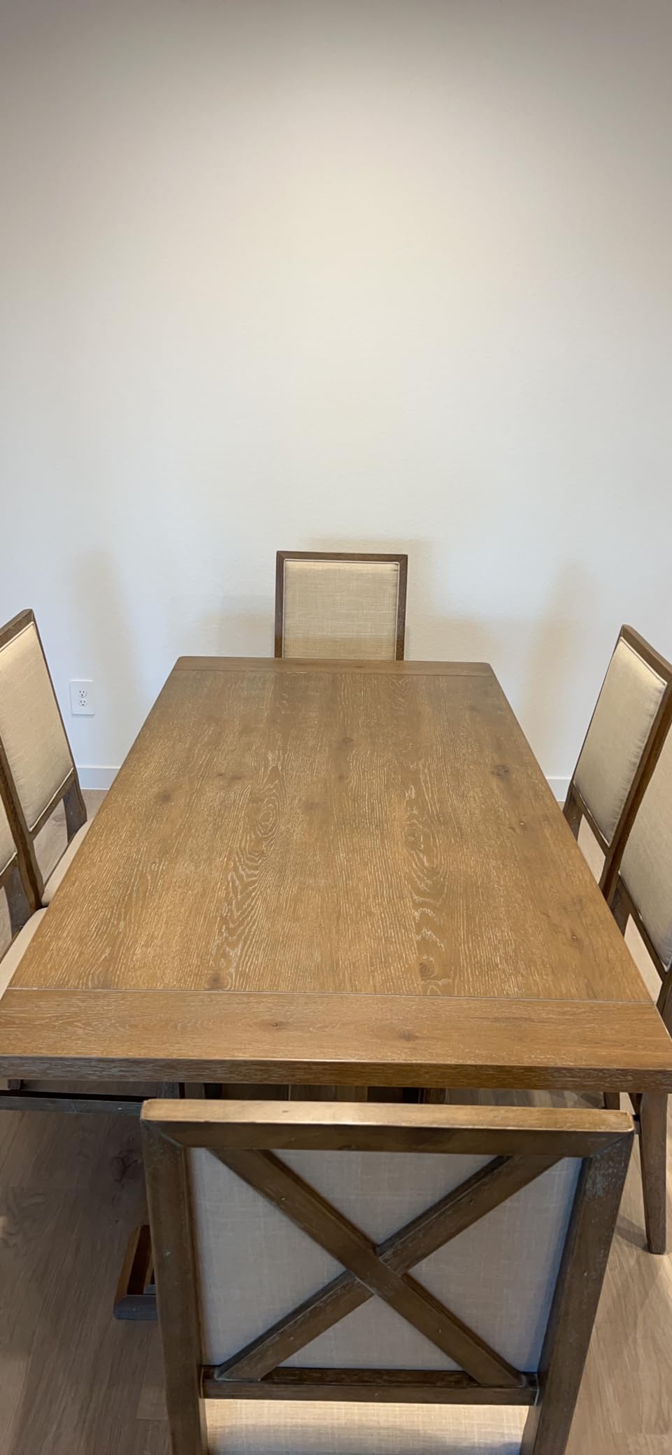 Crosley Furniture Joanna 9-Piece Dining Set, Upholstered Chairs | Modern Farmhouse Kitchen Style, Rustic Brown/Crme customer photo 1