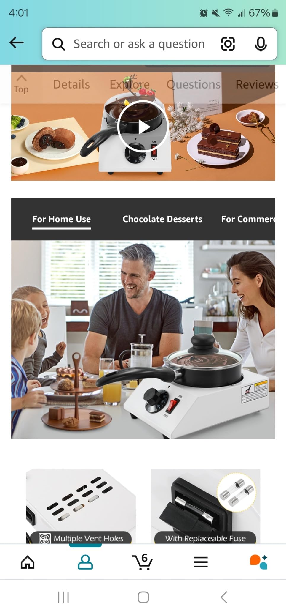 Dyna-Living Chocolate Melting Pot Dual-Pot Chocolate Tempering Machine customer photo 1