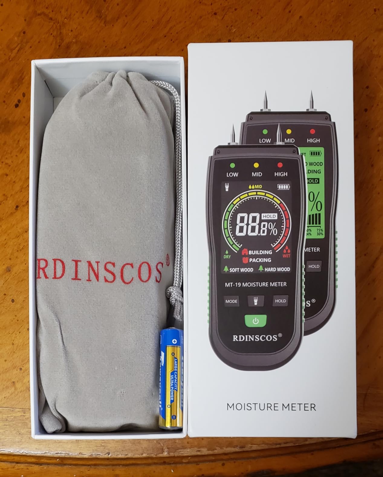 RDINSCOS Wood Moisture Meter for Firewood, Softwood, Hardwood customer photo 1