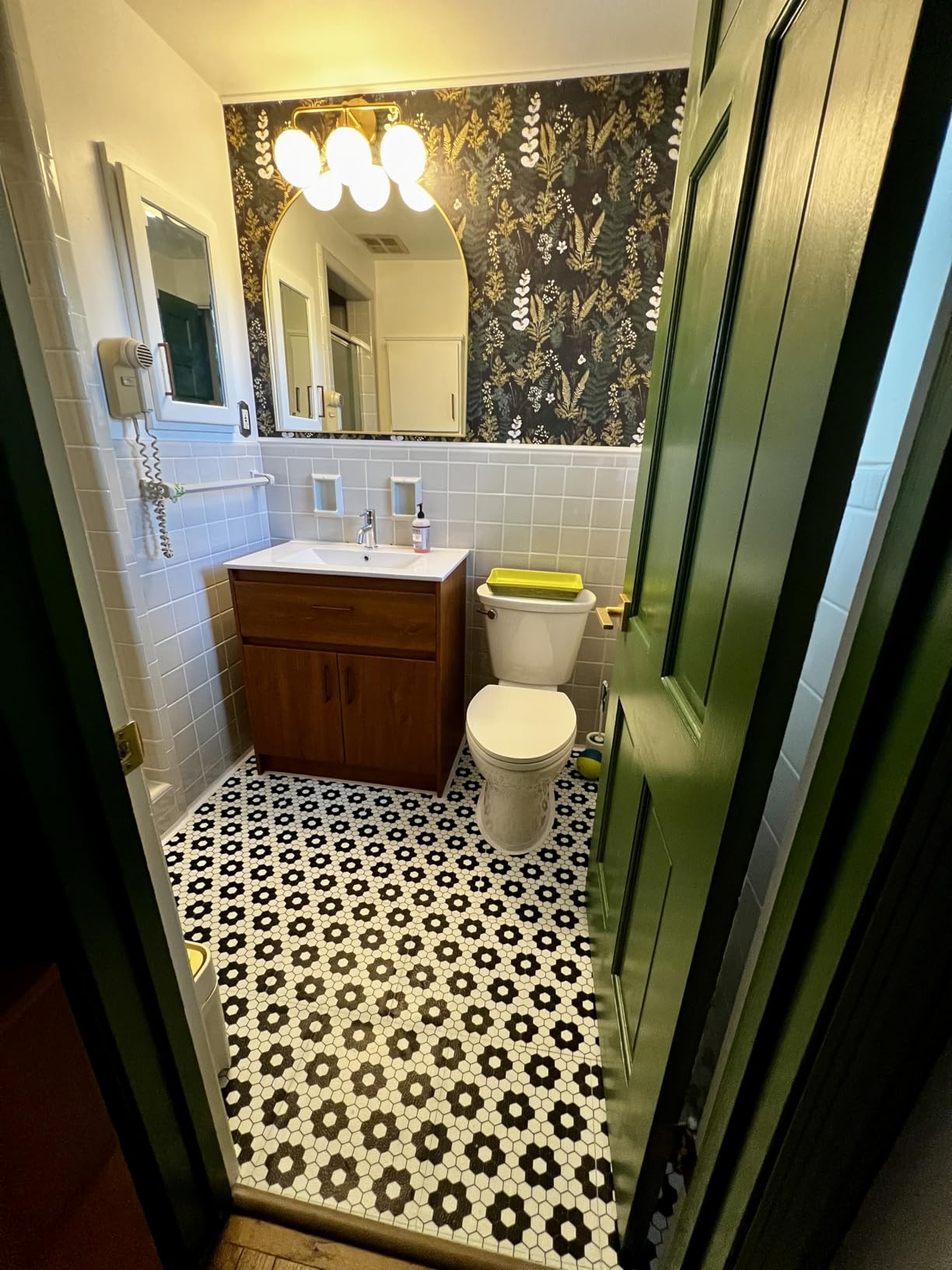 FloorPops Black Biscotto Peel & Stick Floor Tiles, FP3931 customer photo 1