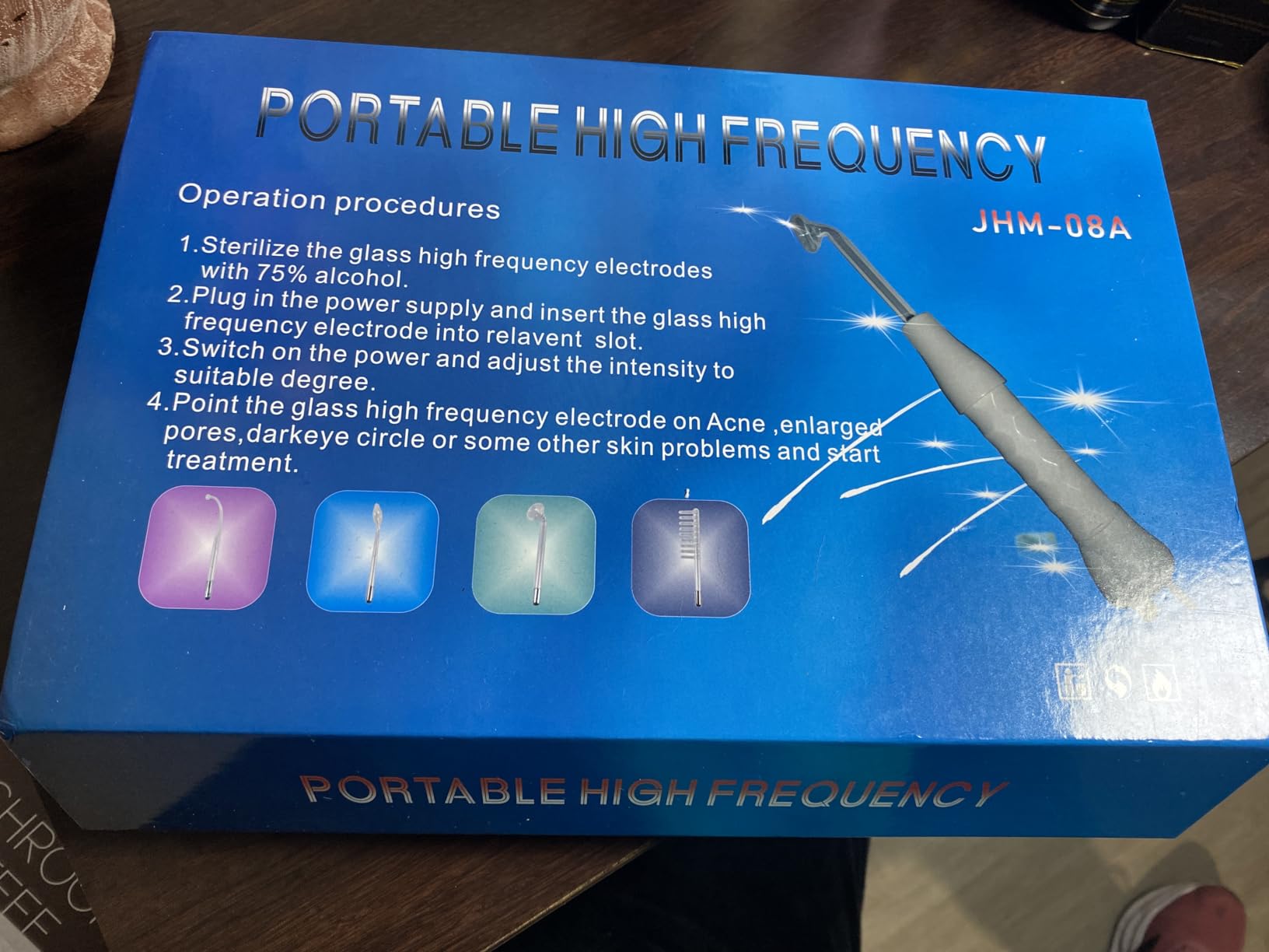 Quiet&Far High Frequency Facial Machine Skin Care Tool for Wrinkles Reducing Skin Tightening High Frequency Facial Wand with 4 Tubes customer photo 1