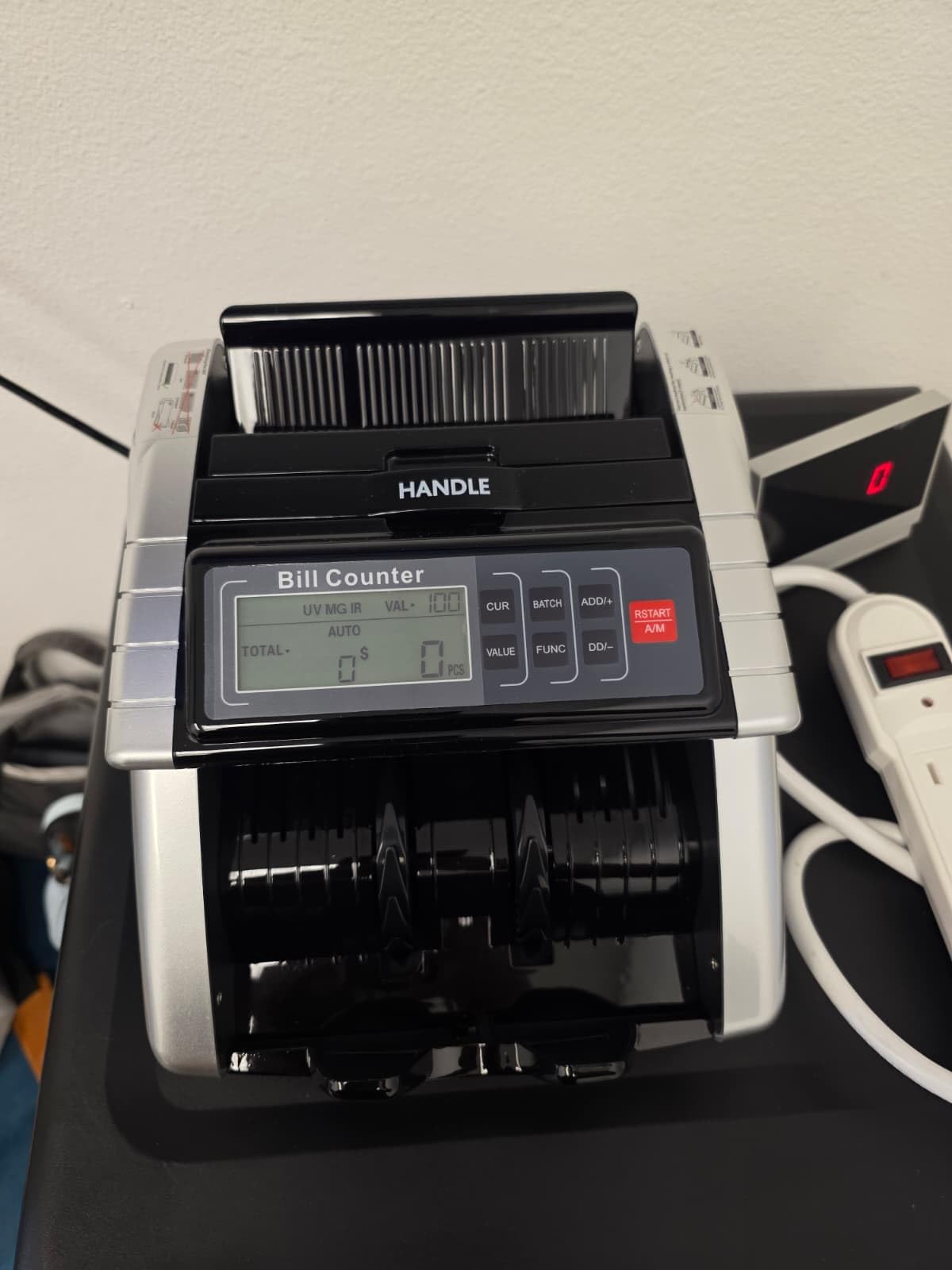 Aneken Money Counter Machine with Value Count, Dollar, Euro UV/MG/IR/DD/DBL/HLF/CHN Counterfeit Bill Detectors,Add and Batch Modes, Cash Counter with LCD Display customer photo 1