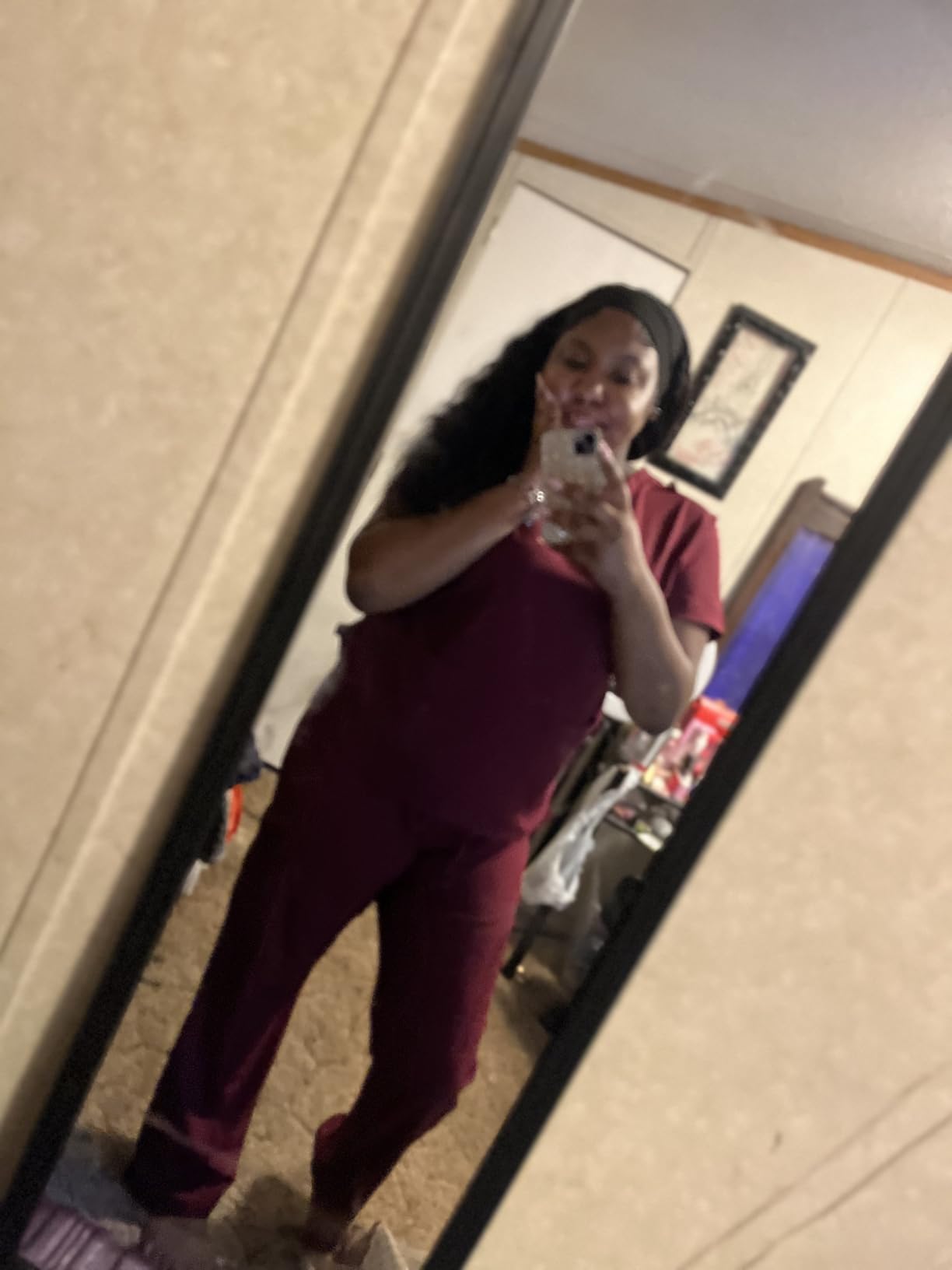 Natural Uniforms Women's Cool Stretch V-Neck Top and Cargo Pant Scrub Set with Regular and Petite Sizes customer photo 1