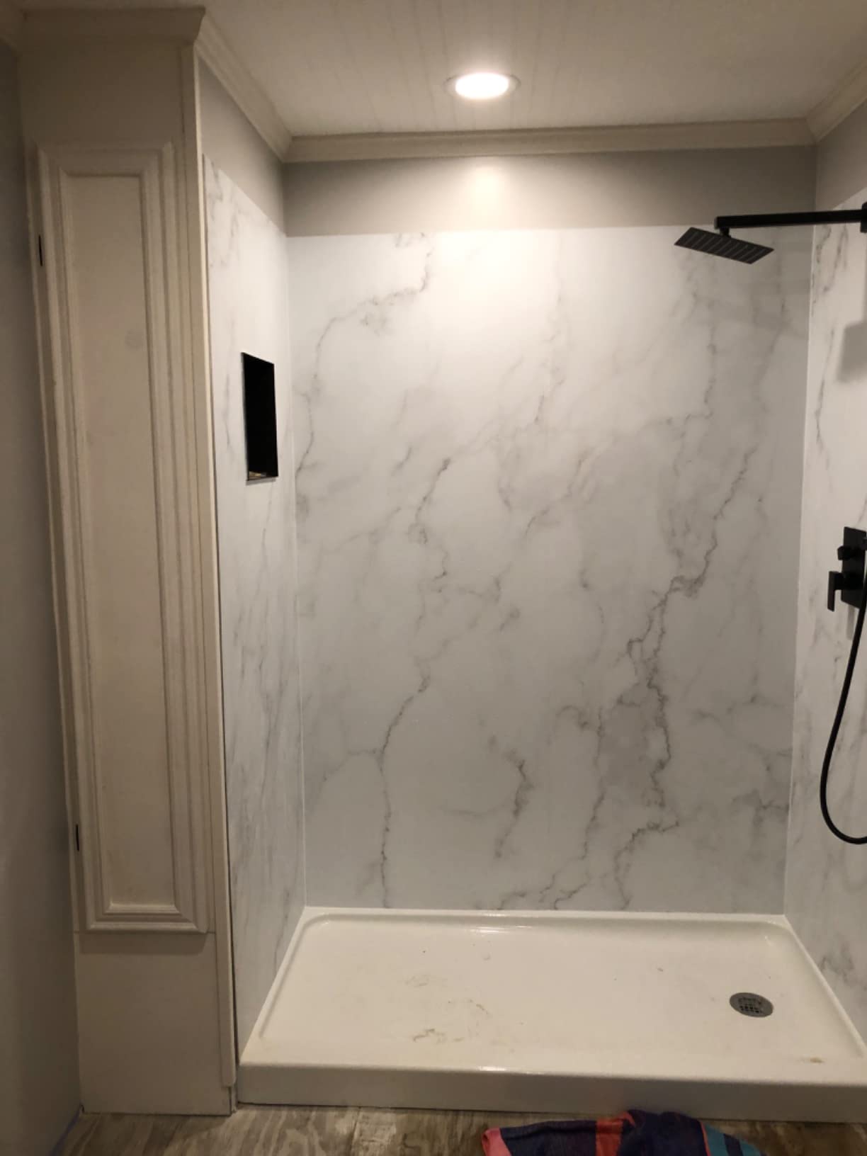 OVE Decors Arroyo Alcove Shower Walls 60 in. x 32 in. 80 in. in Carrara customer photo 2