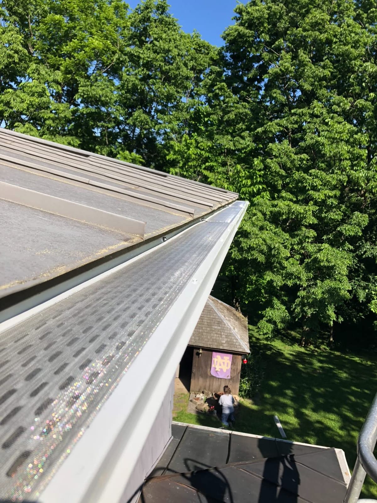 Micromesh Gutter Guards, 5 Inch, 100 FT, Stainless Mesh, White customer photo 1
