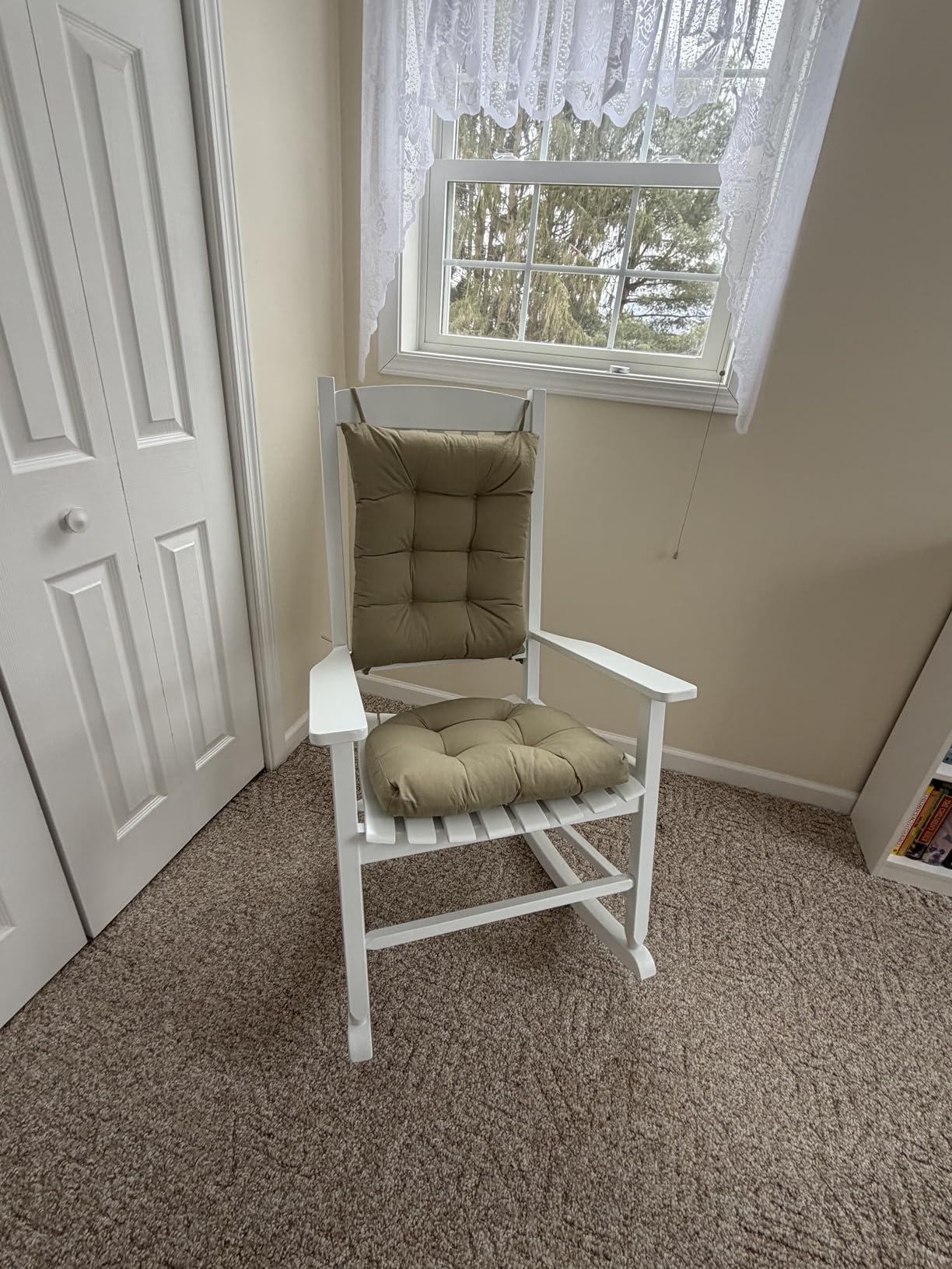 Rocking Chair Cushion Premium Pads Non Skid Slip Backed Set of Upper and Lower with Ties customer photo 2