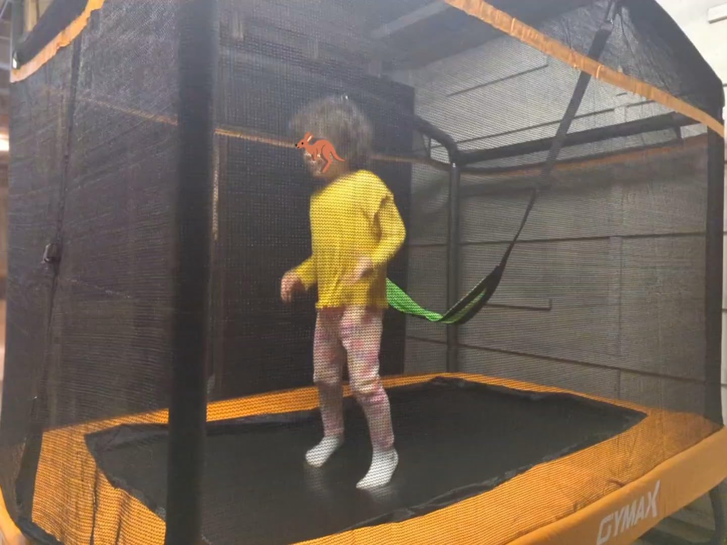 GYMAX Trampoline for Kids, 6FT Toddler Trampoline with Swing & Enclosure Safety Net, ASTM Approved Rectangle Recreational Trampoline for Indoor/Outdoor, Birthday for Baby Boys & Girls customer photo 1