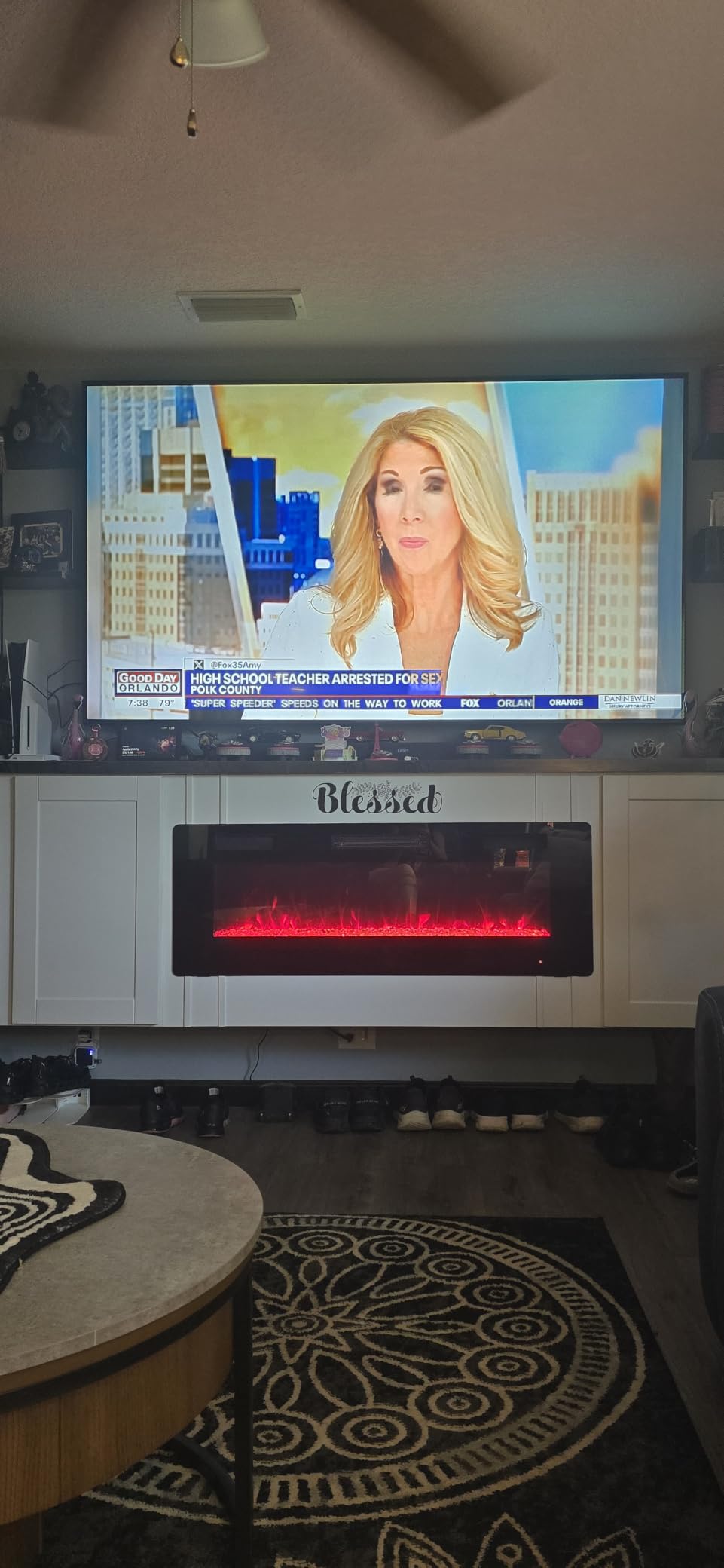 Electactic 60 Inch Electric Fireplace Insert Ultra-Thin - Recessed & Wall-Mounted Fireplace Heater with Thermostat, Adjustable Flame, Remote Control - Linear with Timer, Touch Screen, 750/1500W customer photo 2