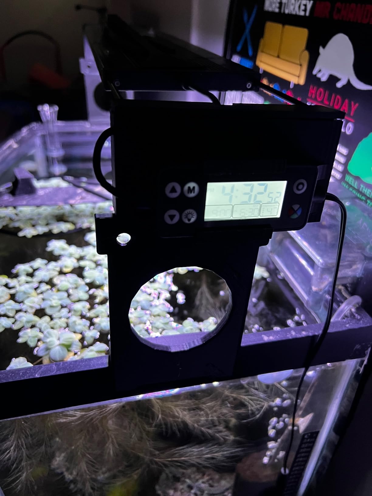 hygger Auto On Off LED Aquarium Light, Full Spectrum Fish Tank Light with LCD Monitor, 24/7 Lighting Cycle, 7 Colors, Adjustable Timer, IP68 Waterproof, 3 Modes for 12
