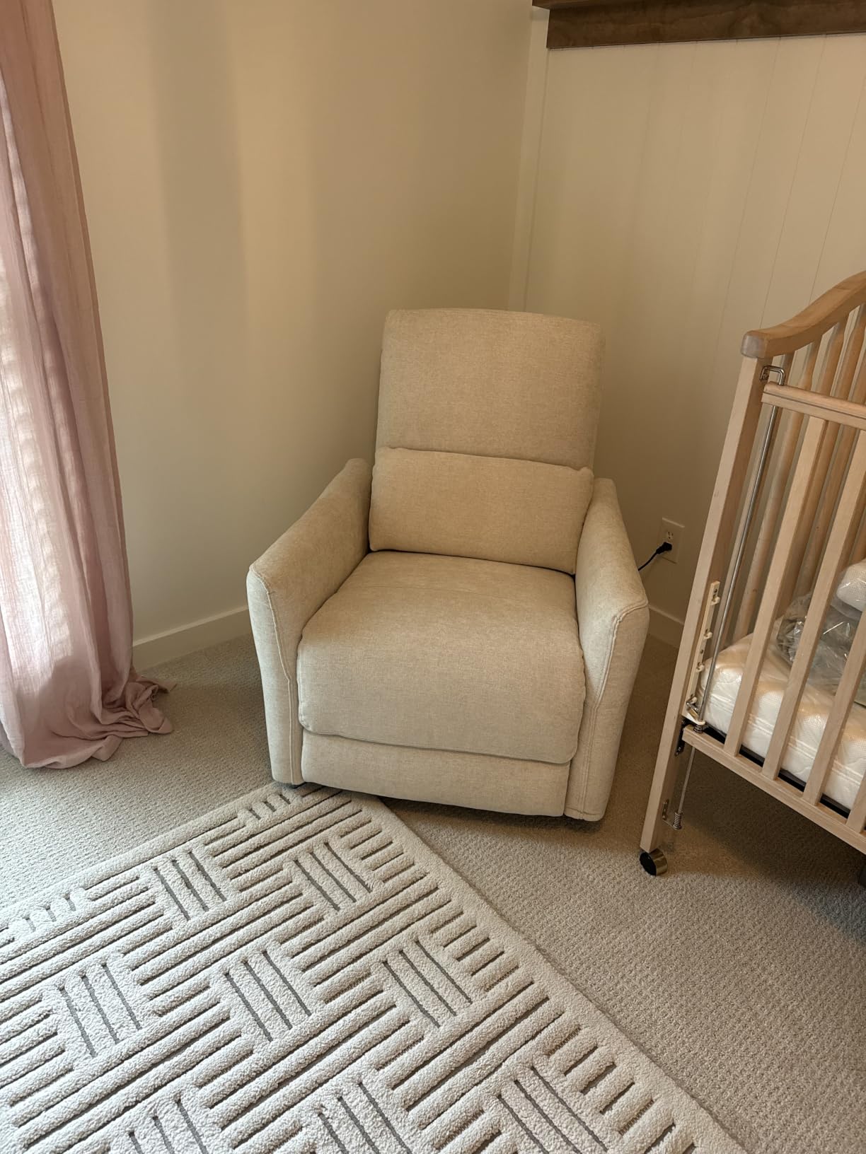 CHITA Power Swivel Glider Recliner Chair, Nursery Glider, Medium, Dove Grey customer photo 1