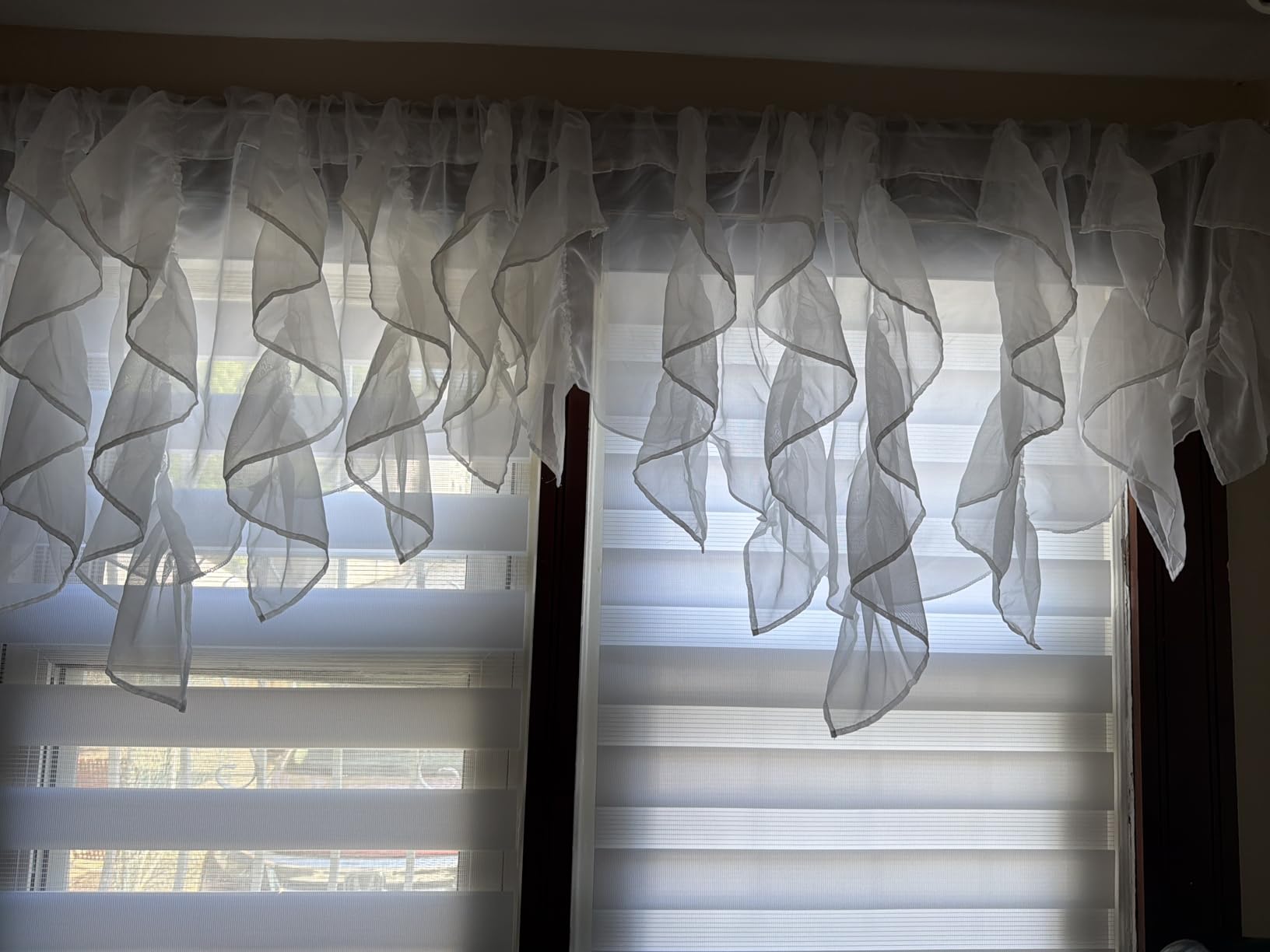 MYshade Roller Shades Zebra Blinds for Indoor Windows Cordless Day and Night Light Filtering Dual Layer Roller Window Blinds & Shades, Easy to Install, Size 38