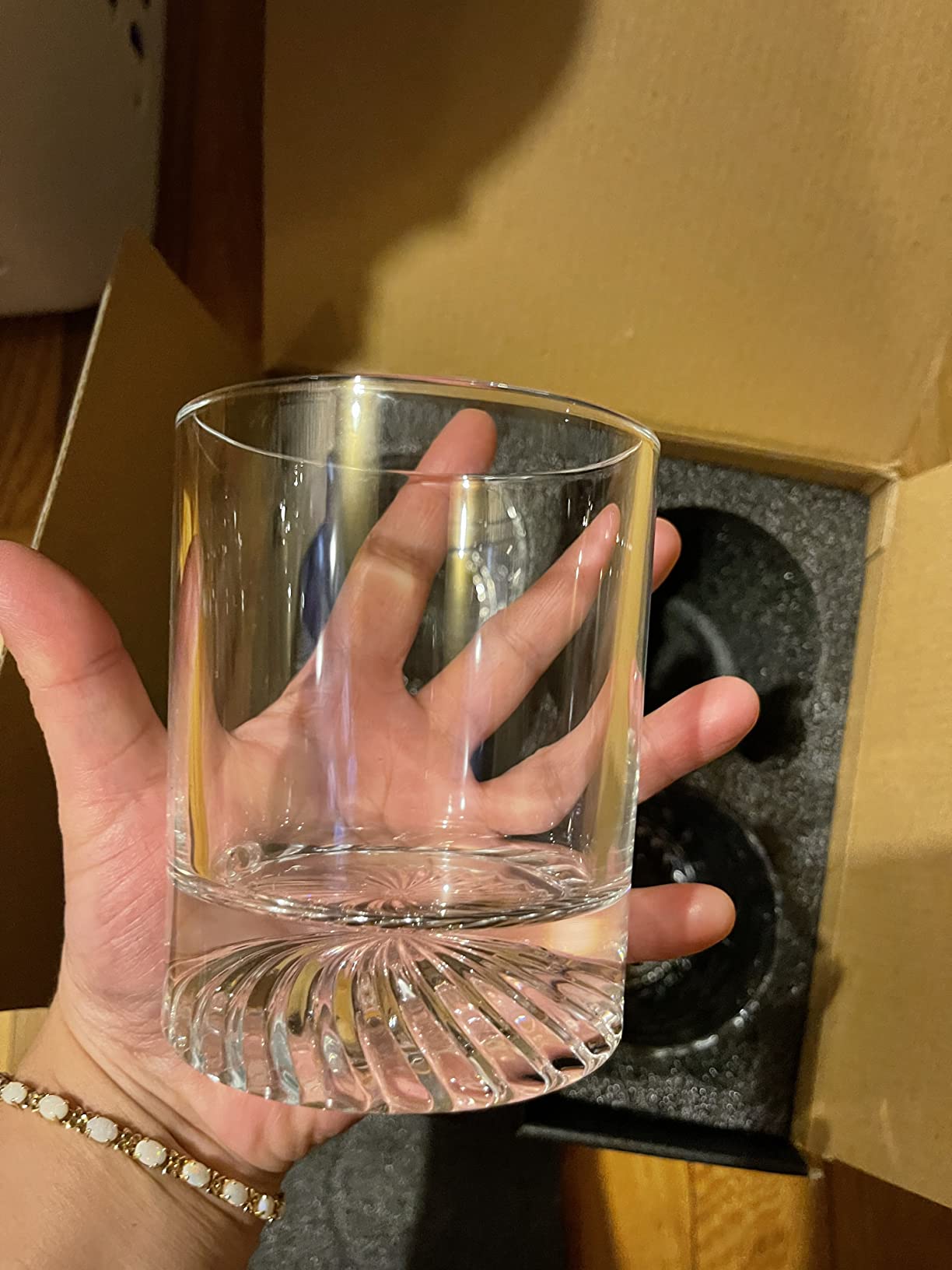 OPAYLY Whiskey Glasses Old Fashioned Glasses Set of 4 12oz Rocks Glasses Gift for Men Women Drinking Bourbon Scotch Cocktails Rum Cognac Vodka at Home Bar customer photo 2