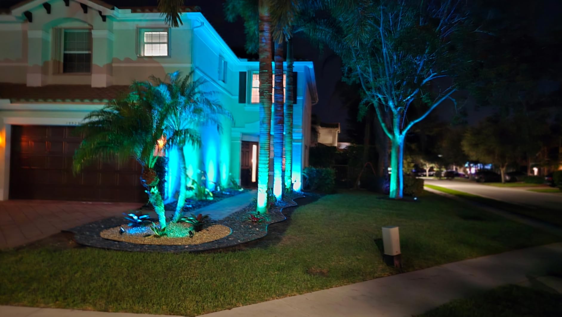 SUNVIE RGBW Low Voltage Landscape Lighting Color Changing 12W Waterproof Well Lights Landscape LED In Ground 12-24V Dimmable Paver Lights with Connectors for Pathway Garden Yard Fence Deck, 8 Pack customer photo 2