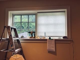 Calyx Interiors Cordless Honeycomb 9/16-Inch Cellular Shade, 30-Inch Width by 72-Inch Height, Light Filtering White, (A04HCC300720) customer photo 1