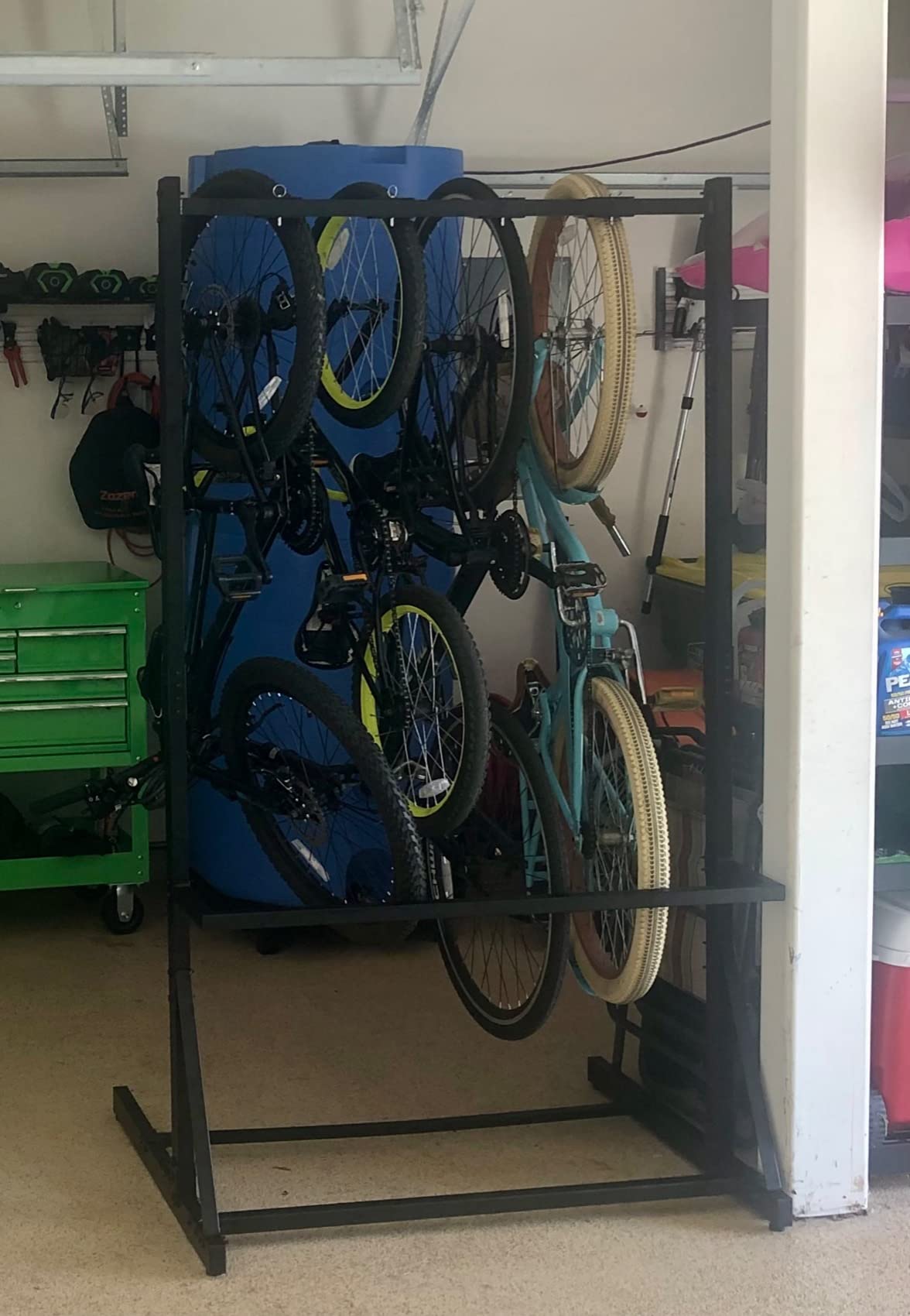 StoreYourBoard Freestanding Bike Rack, Vertical Bike Stand, Holds 5 Bikes customer photo 2
