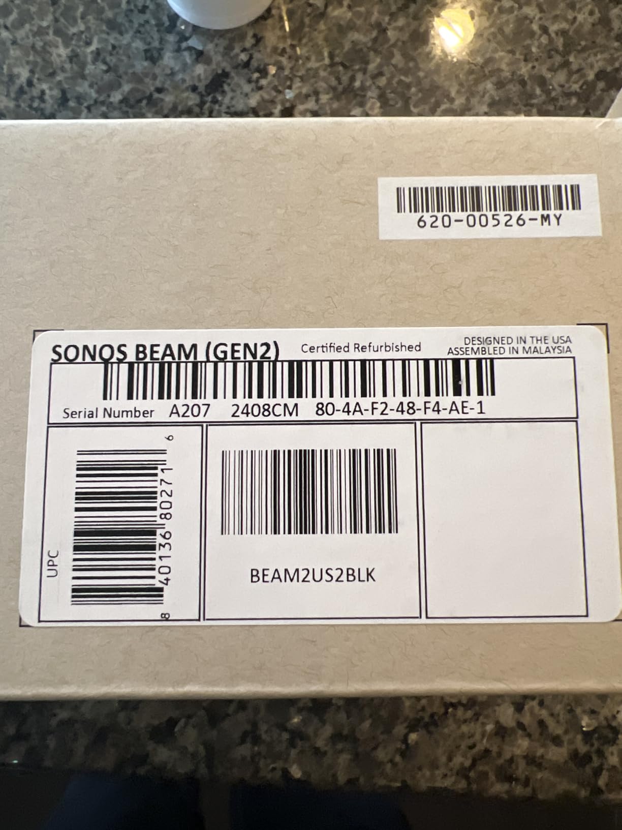 Sonos Beam Gen 2 - Black - Soundbar with Dolby Atmos customer photo 1