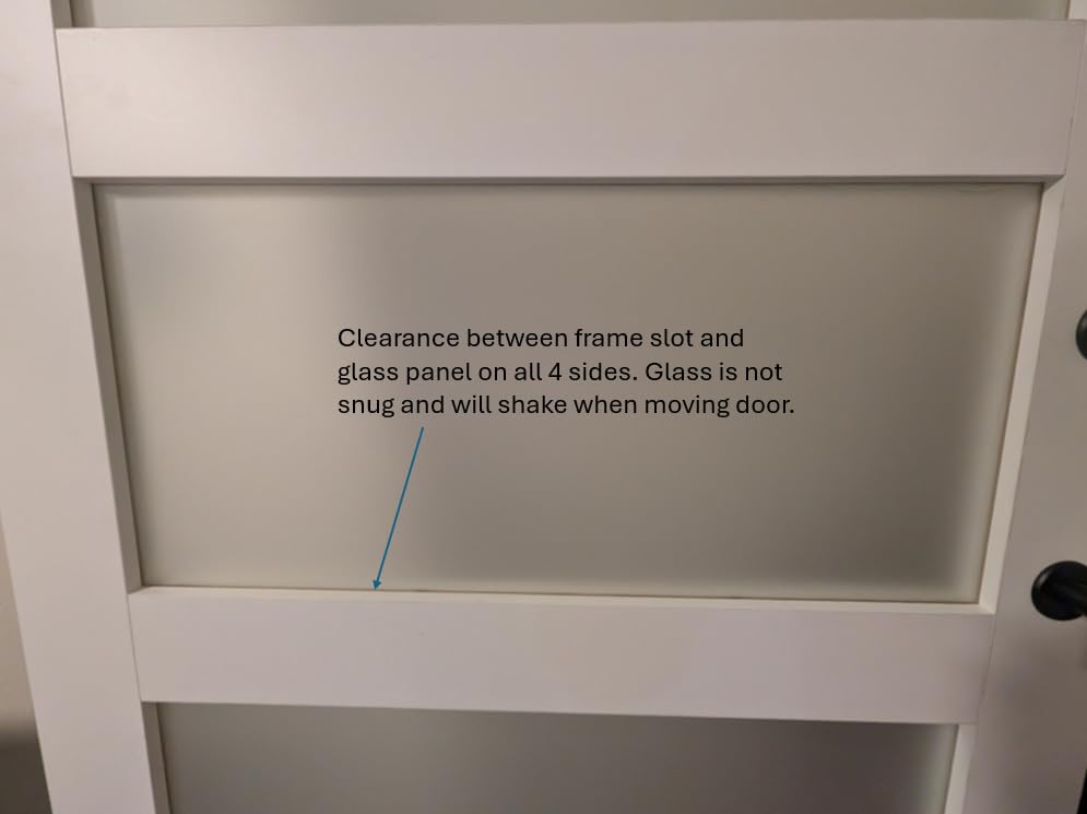 36x84 Inch Glass Sliding Barn Door Slab and 6.6ft Hardware Kit Included, 5 Frosted Glass, LVL Wood Panel Covered with White Water-Proof Scratch-Proof PVC Surface, Simple DIY Assembly customer photo 2