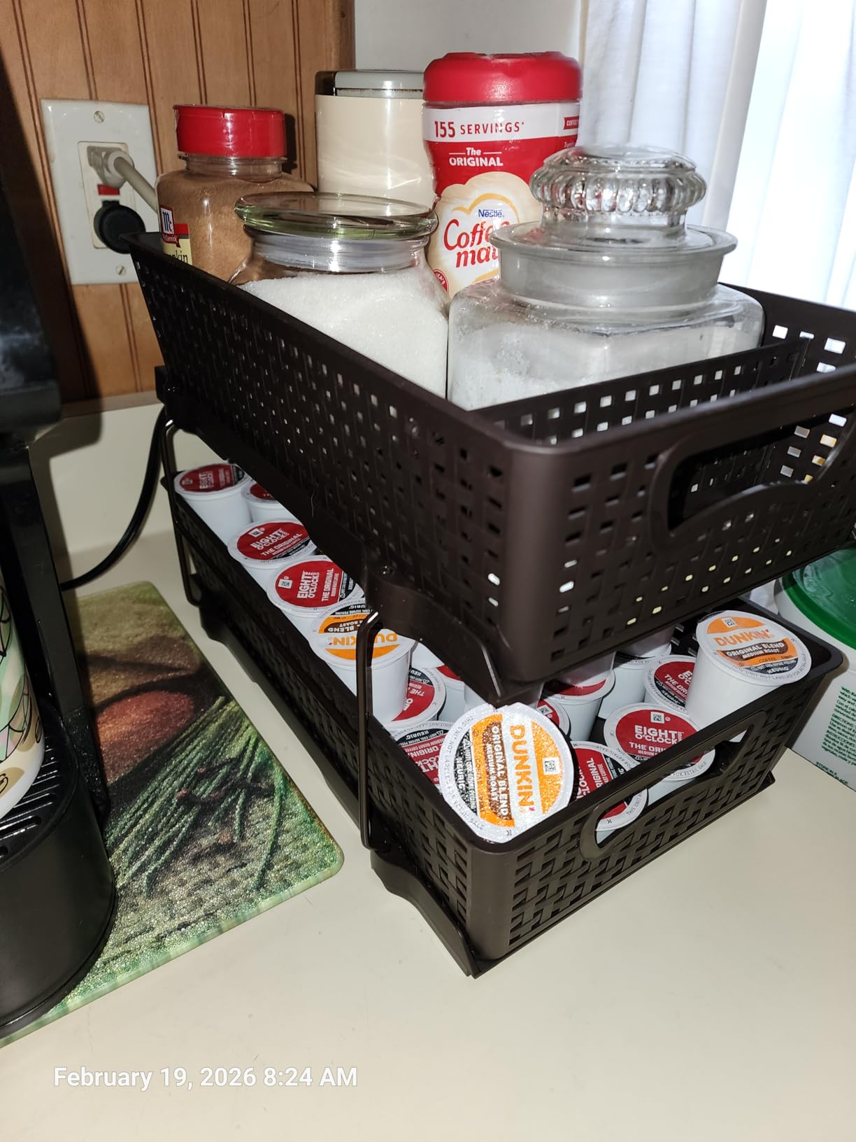 Simple Houseware 2 Tier Pull-Out Sliding Drawer Under Sink Storage, White customer photo 1