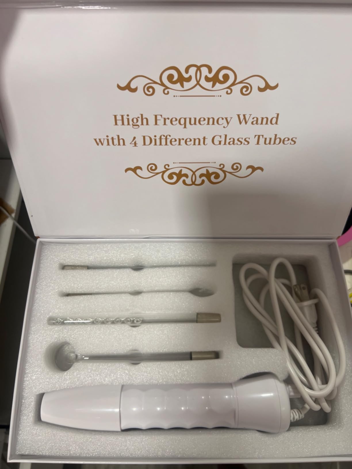 High Frequency Facial Wand - Uaike 4 in 1 Violet Portable Handheld customer photo 2