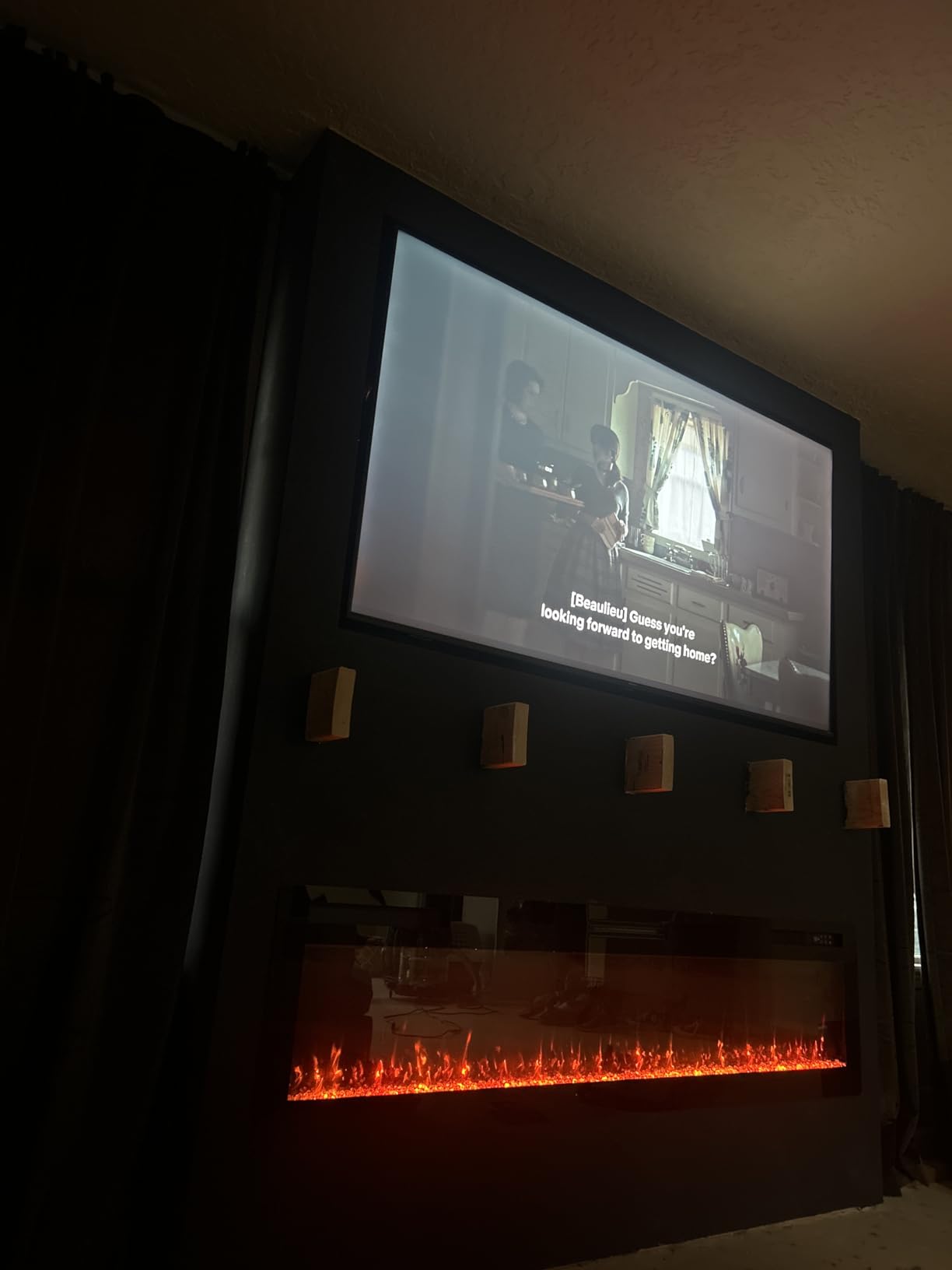 72 inch Ultra-Thin Silence Linear Electric Fireplace, Recessed Wall Mounted customer photo 2
