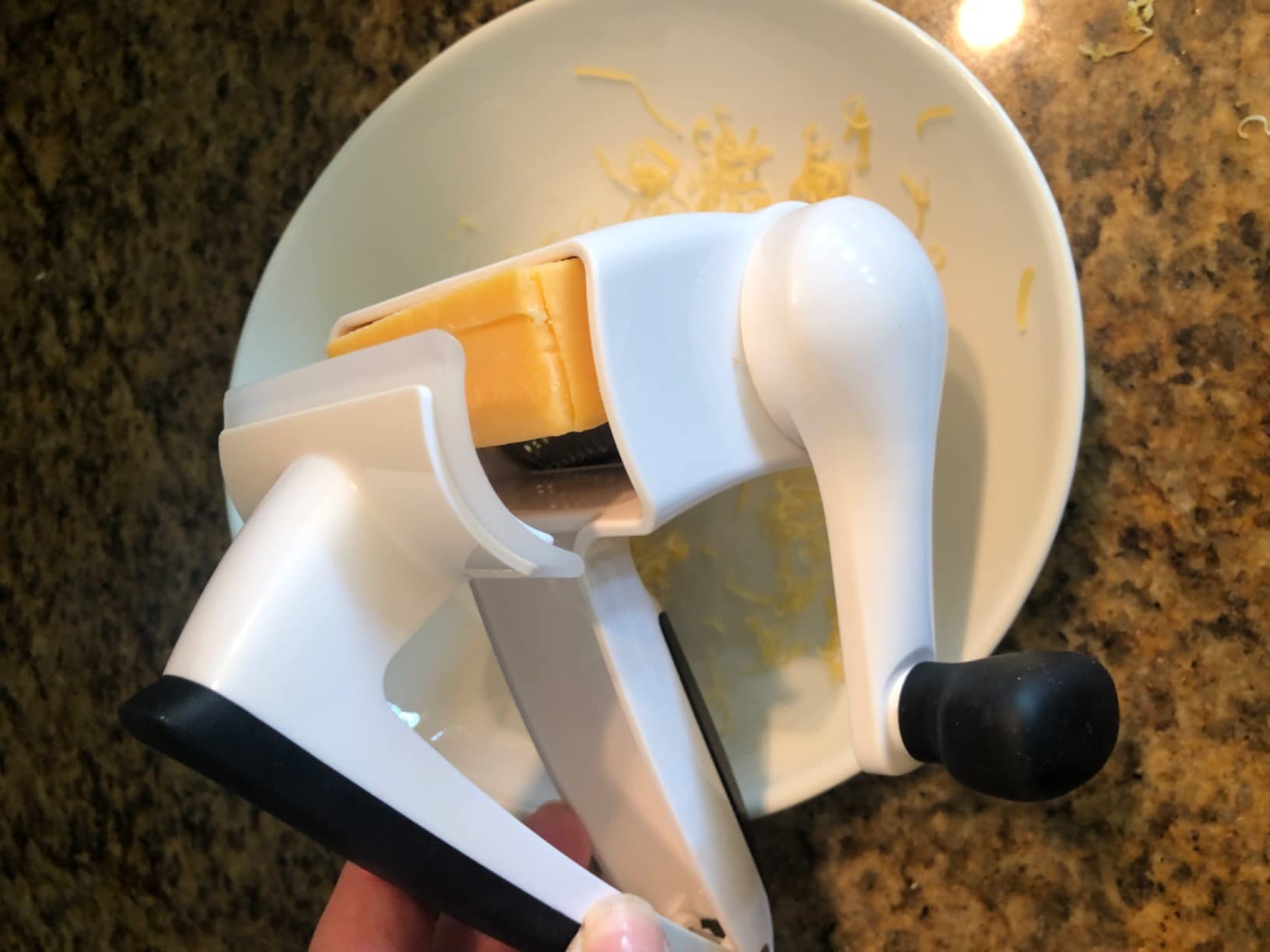 OXO Good Grips Rotary Cheese Grater with Hand Crank, White customer photo 1