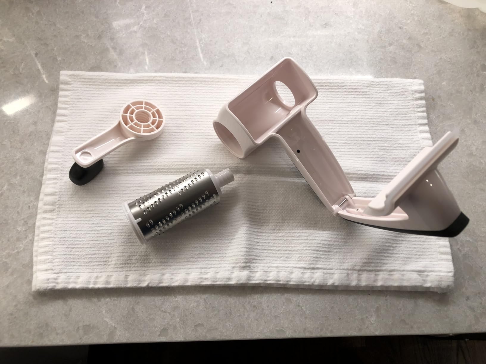 OXO Good Grips Rotary Cheese Grater with Hand Crank, White customer photo 2