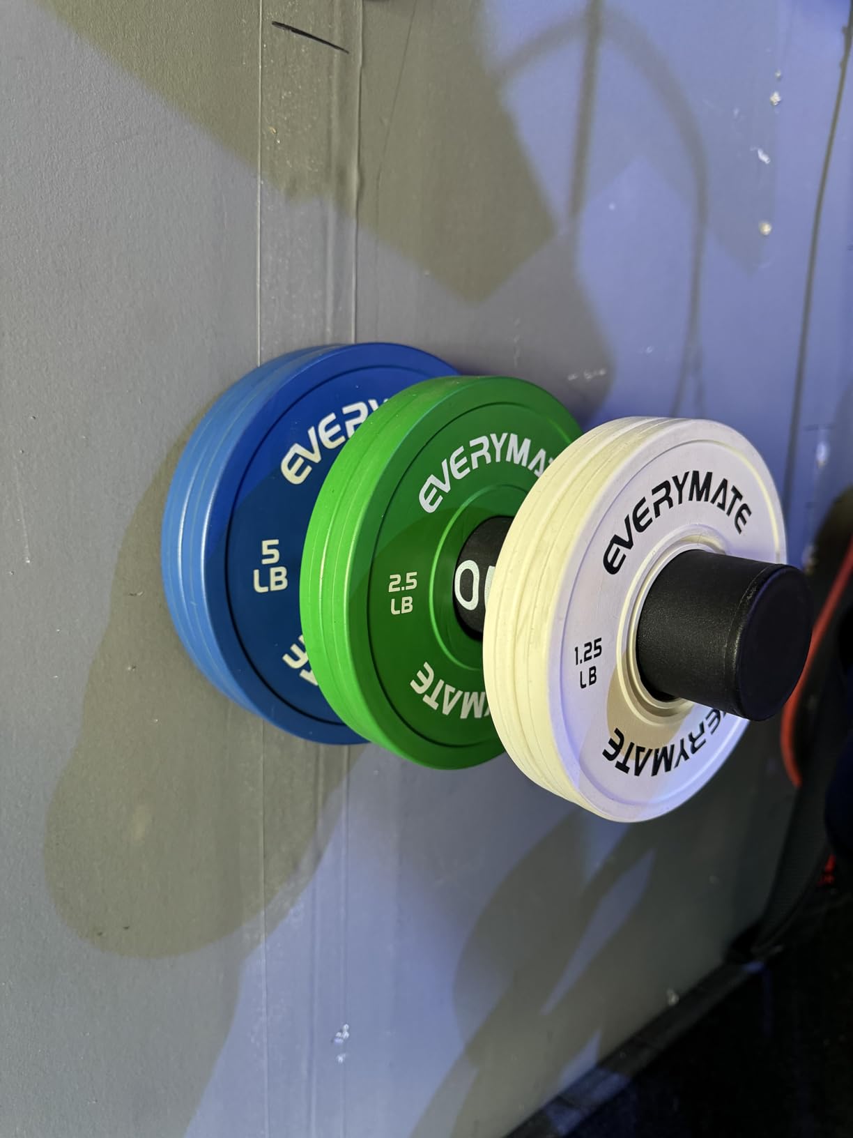 EVERYMATE Change Weight Plates 1.25LB 2.5LB 5LB Set Fractional Plate Olympic Bumper Plates for Cross Training Bumper Weight Plates Steel Insert Strength Training Weight Plates customer photo 1