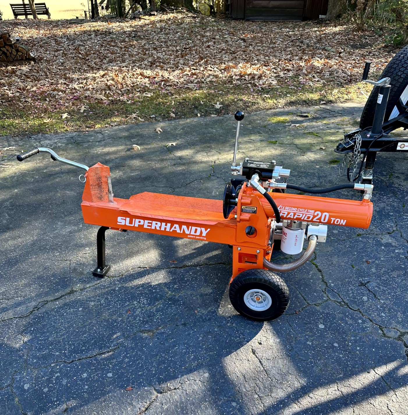 SuperHandy Hydraulic Log Splitter, 20 Ton, Firewood Wood Splitter customer photo 2