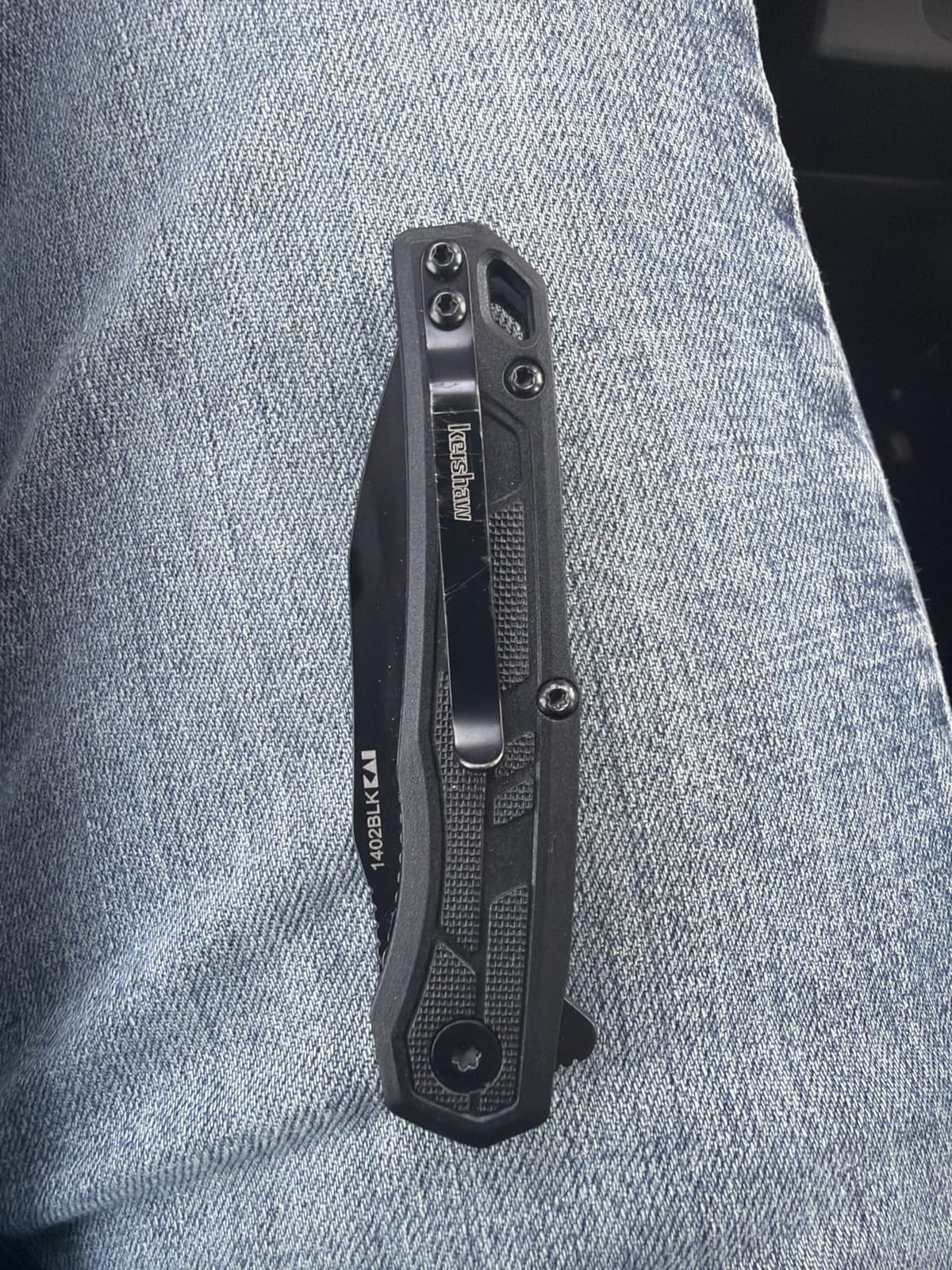 Kershaw Appa Pocket Knife, All-Black, 2.75 Inch Reverse Tanto Blade customer photo 1