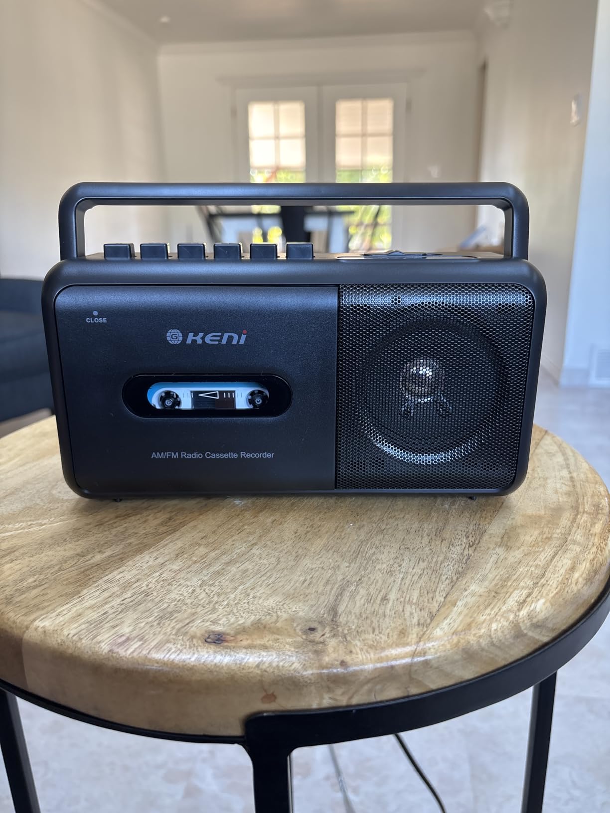 G Keni Portable Cassette Tape Player Recorder, AM/FM Radio Cassette Player with Built in Speaker, Headphone Jack, AC or Battery Operated Tape Player, Black customer photo 1