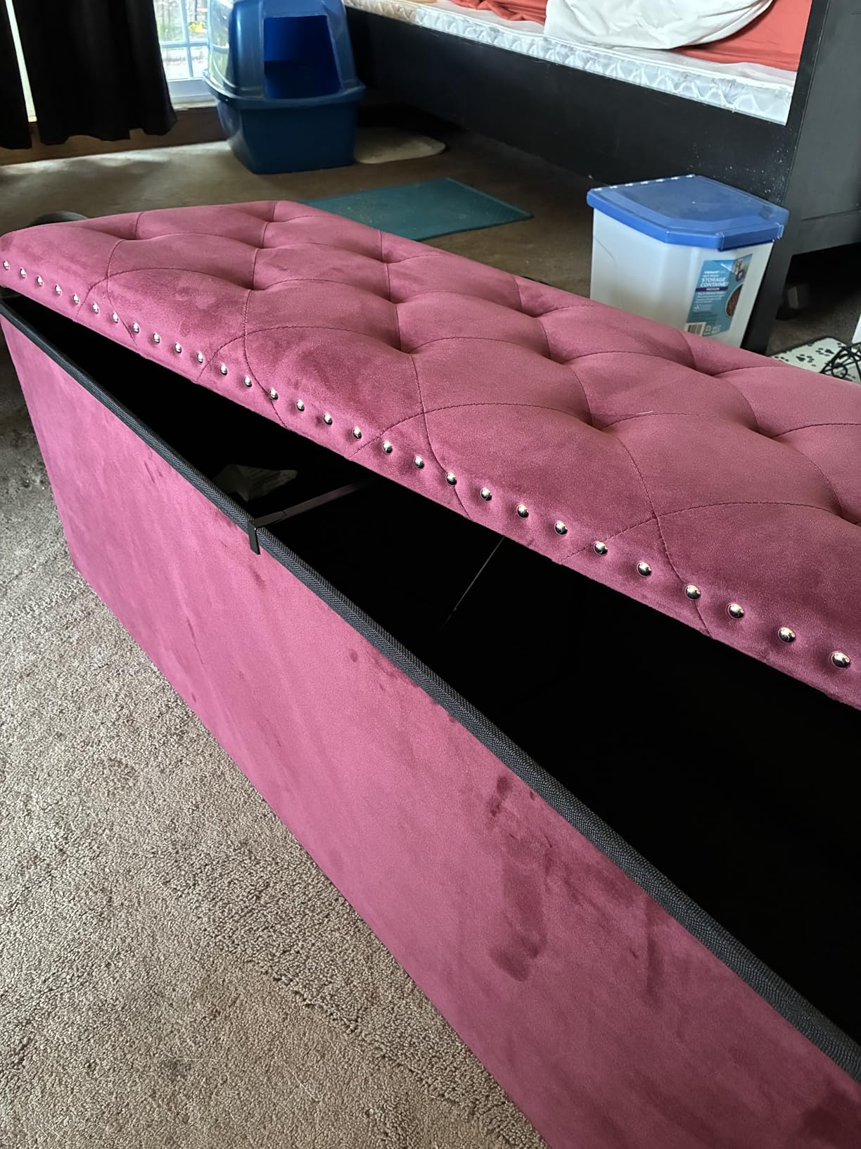 B FSOBEIIALEO Storage Ottoman Bench, 43