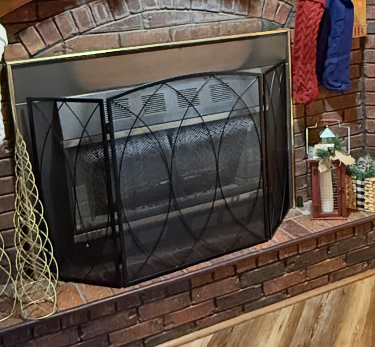 FEED GARDEN 3-Panel Fireplace Screen 48