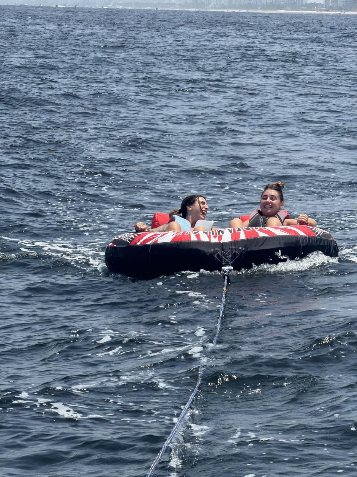 ZOOMBROS Towable Tube for Boating 2-Person, Secure Cockpit Seating for Kids & Family Safety, Heavy-Duty Water Sport Towables Large Capacity with Quick Connector, Less Drag customer photo 2