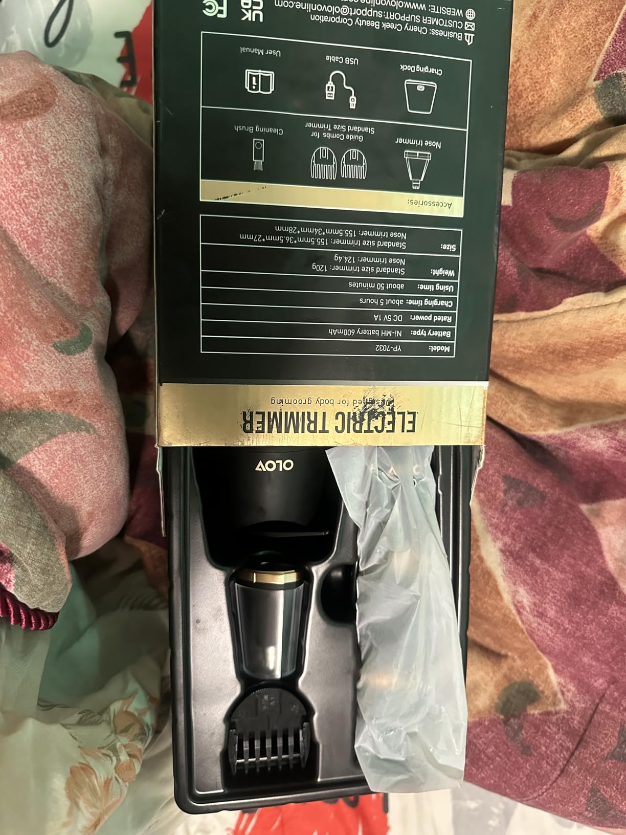 OLOV Electric Body Hair Trimmer - Groin Trimmer for Men - Bikini Trimmer Women - Wet/Dry Shaver Groomer, Replaceable Ceramic Blade Heads, USB Recharge Dock, Waterproof Hygiene Razor,Black customer photo 2