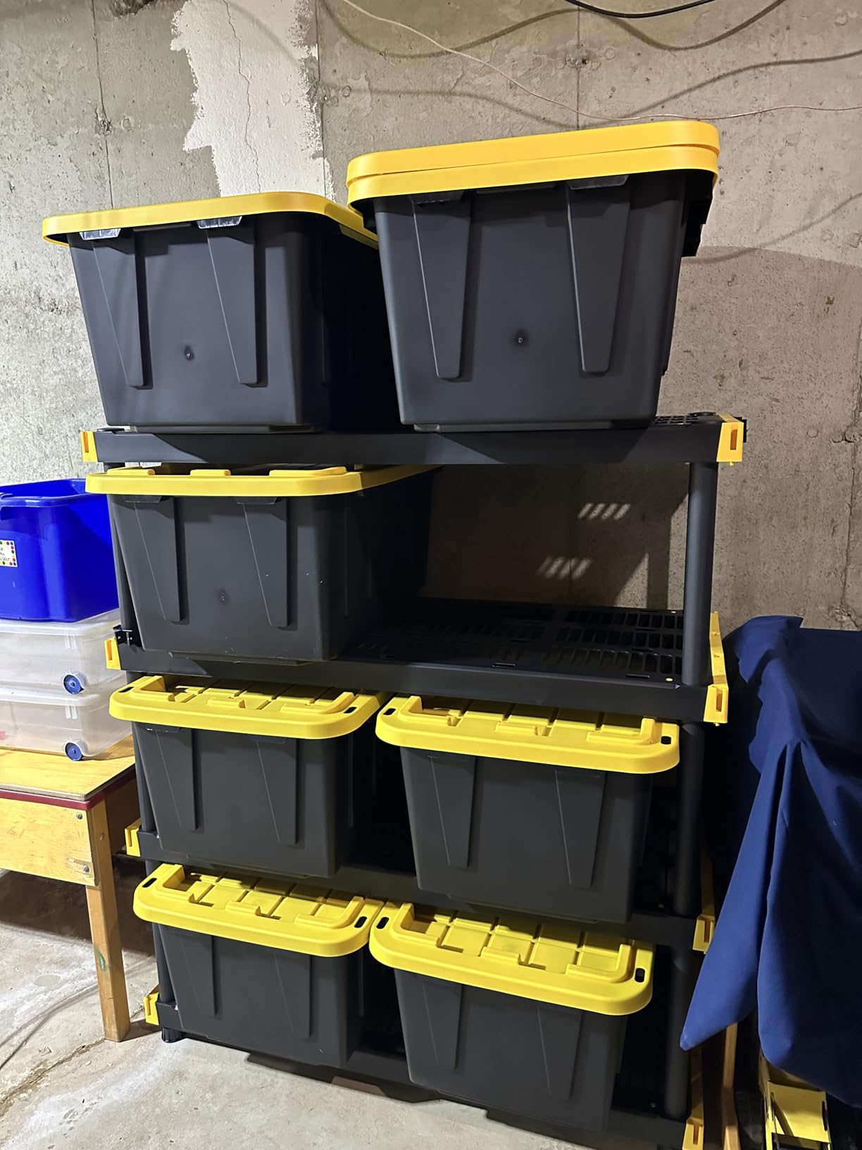 CX Heavy Duty 4-Tier Garage Storage Shelves + 8-pack 27-Gallon Bins & Lids customer photo 2