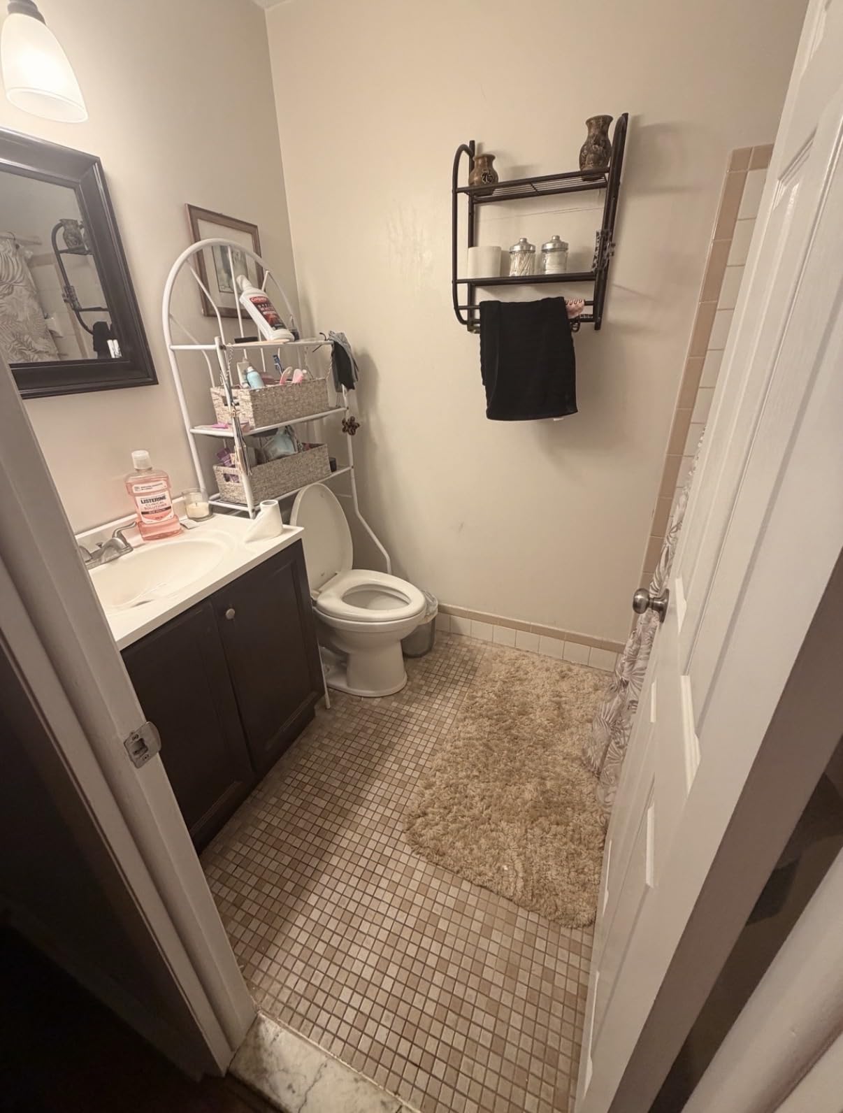 FloorPops Cream Sullivan Peel & Stick Floor Tiles, FP4279 customer photo 1