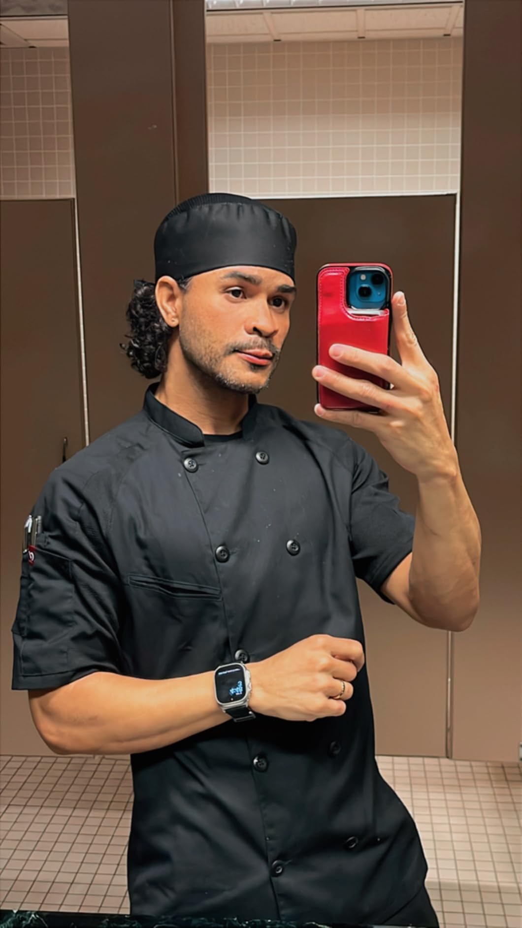 Red Kap mens Airflow Raglan Chef Coat With OilblokChef's Jacket customer photo 1