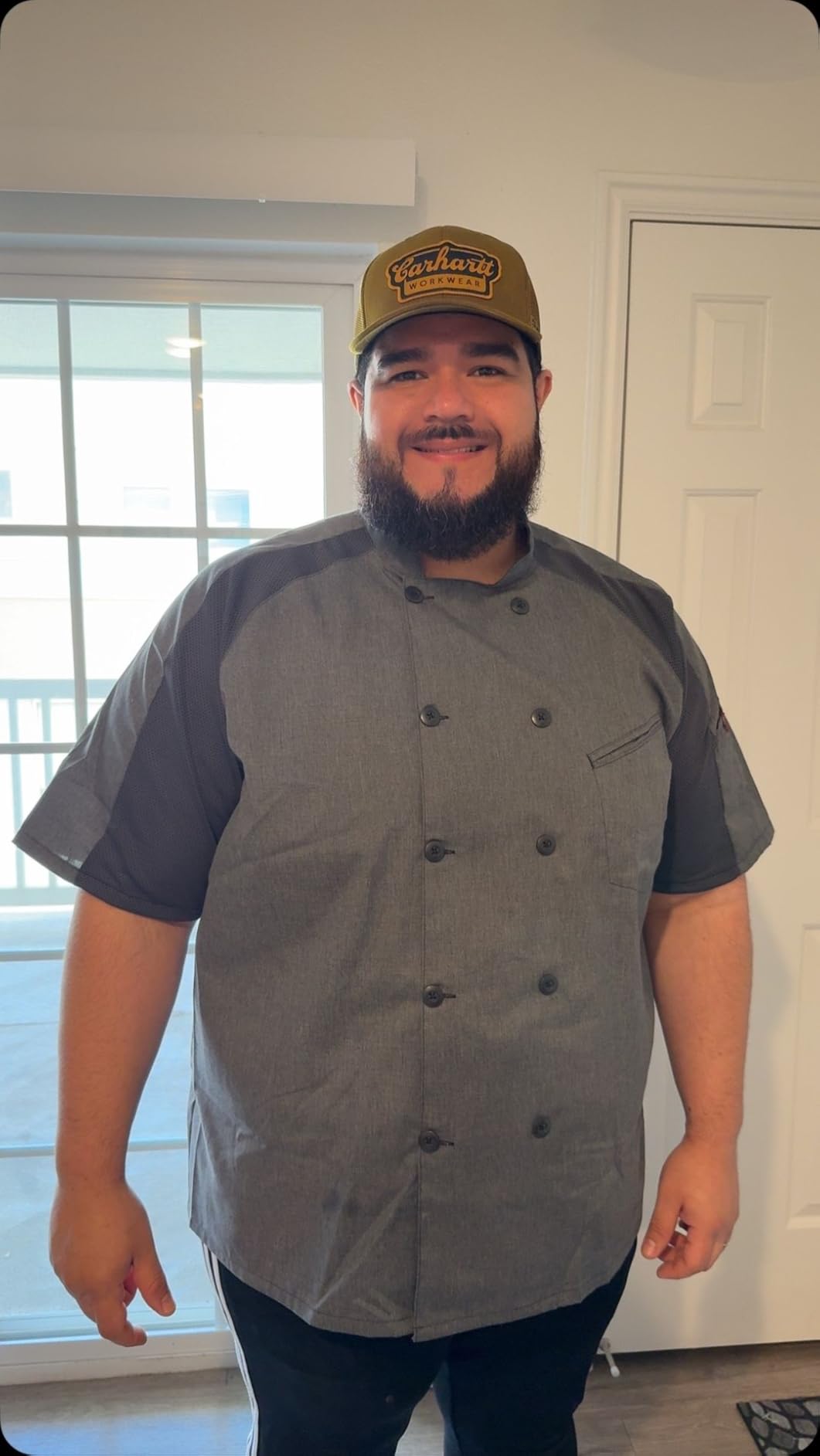 Red Kap mens Airflow Raglan Chef Coat With OilblokChef's Jacket customer photo 2