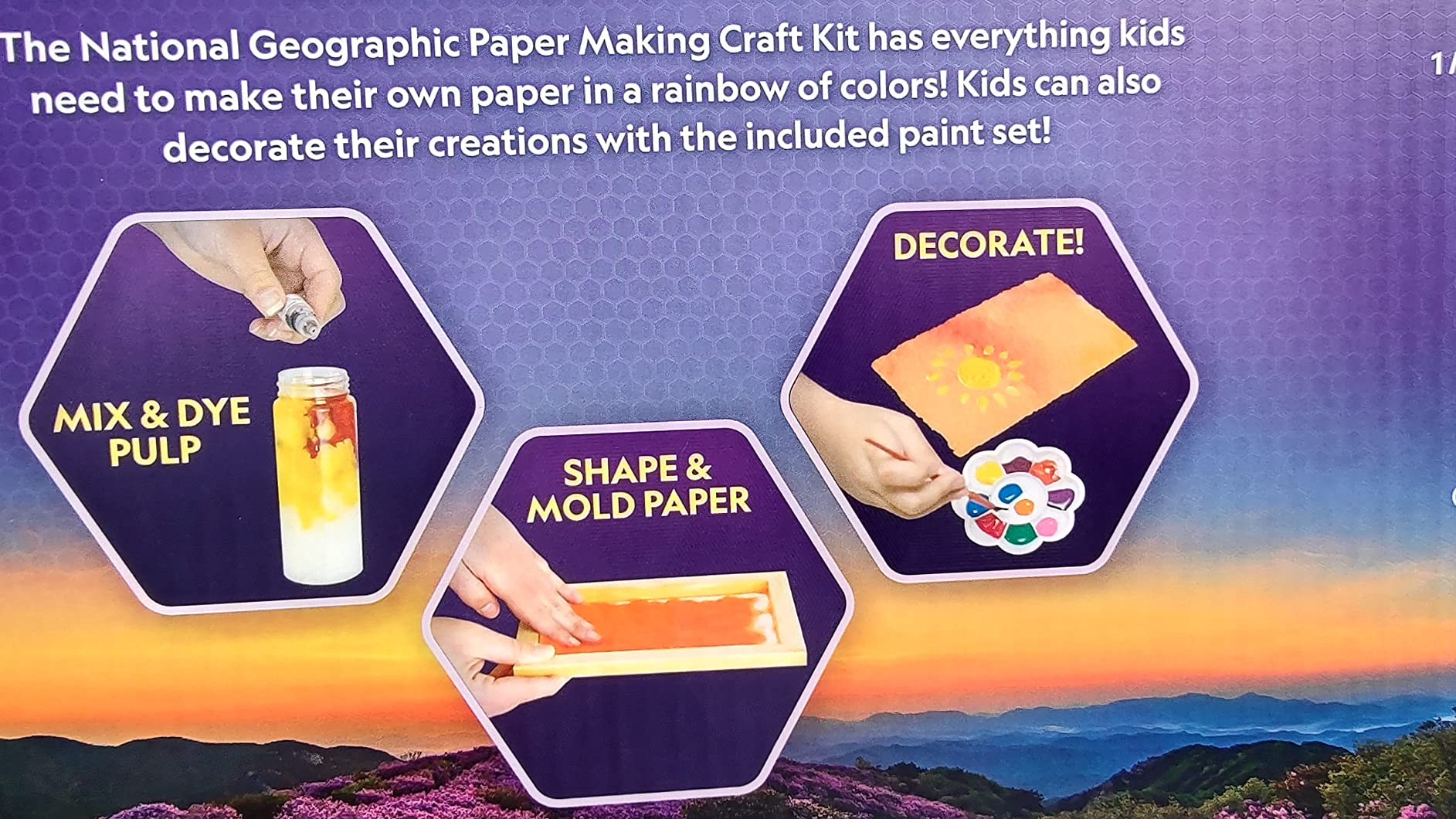National Geographic Paper Making Arts and Crafts Activity Kit for Kids | Make and Decorate 10 Paper Sheets, Wooden Screen Mold, Paints and Craft Supplies customer photo 1