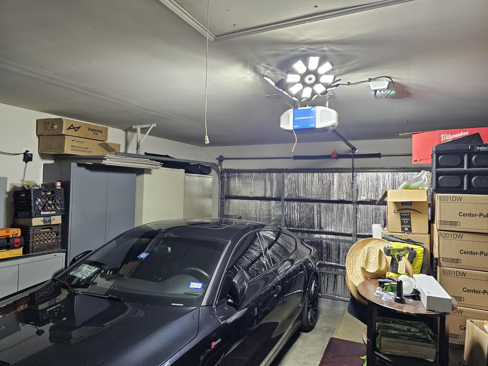TANBABY 2 Pack LED Garage Lights, Deformable Ceiling Light, 30000LM 6500K customer photo 2
