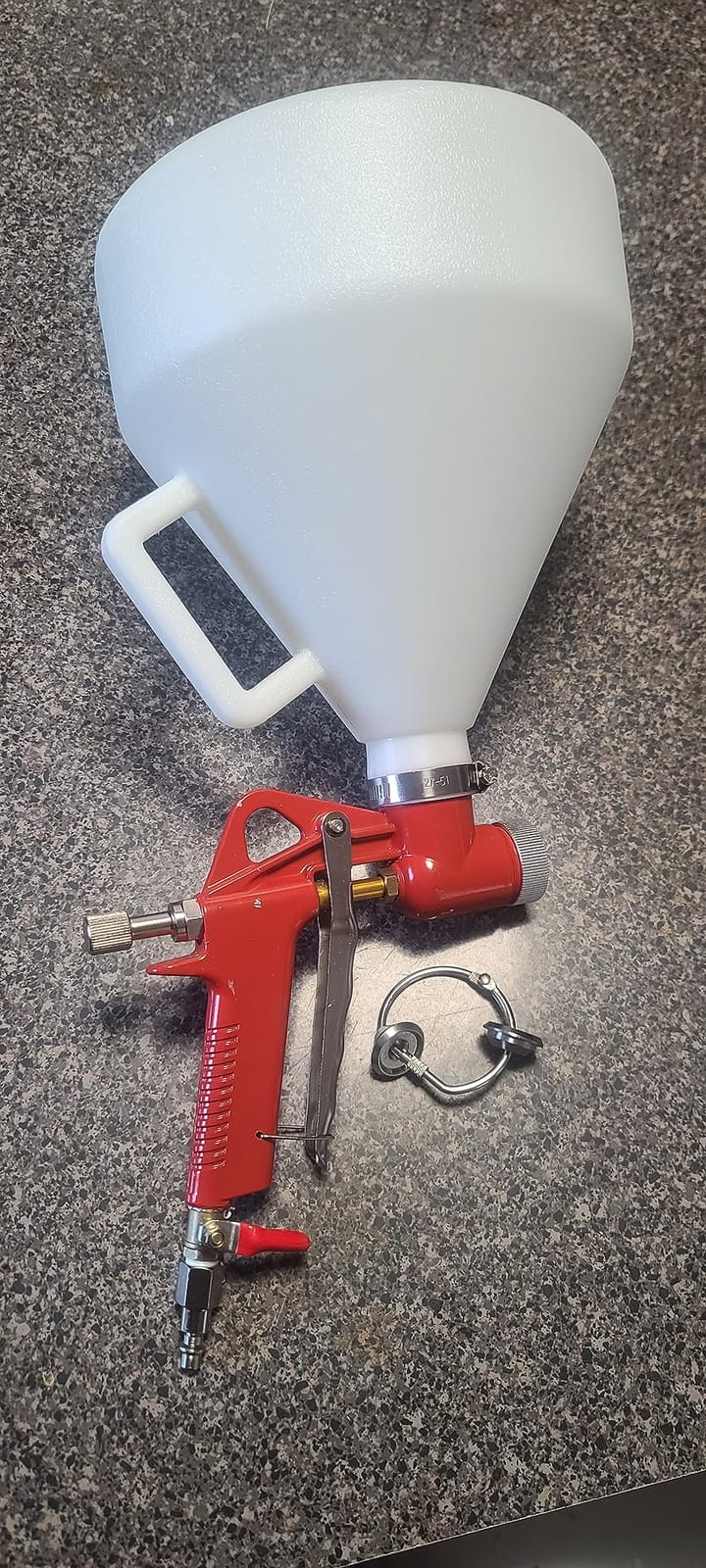 Drywall Texture Sprayer,Air Texture Gun 1.5 Gallon with 3 Nozzle (4.0mm/6.0mm/8.0mm) for Orange Peel Knockdown (Red) customer photo 1